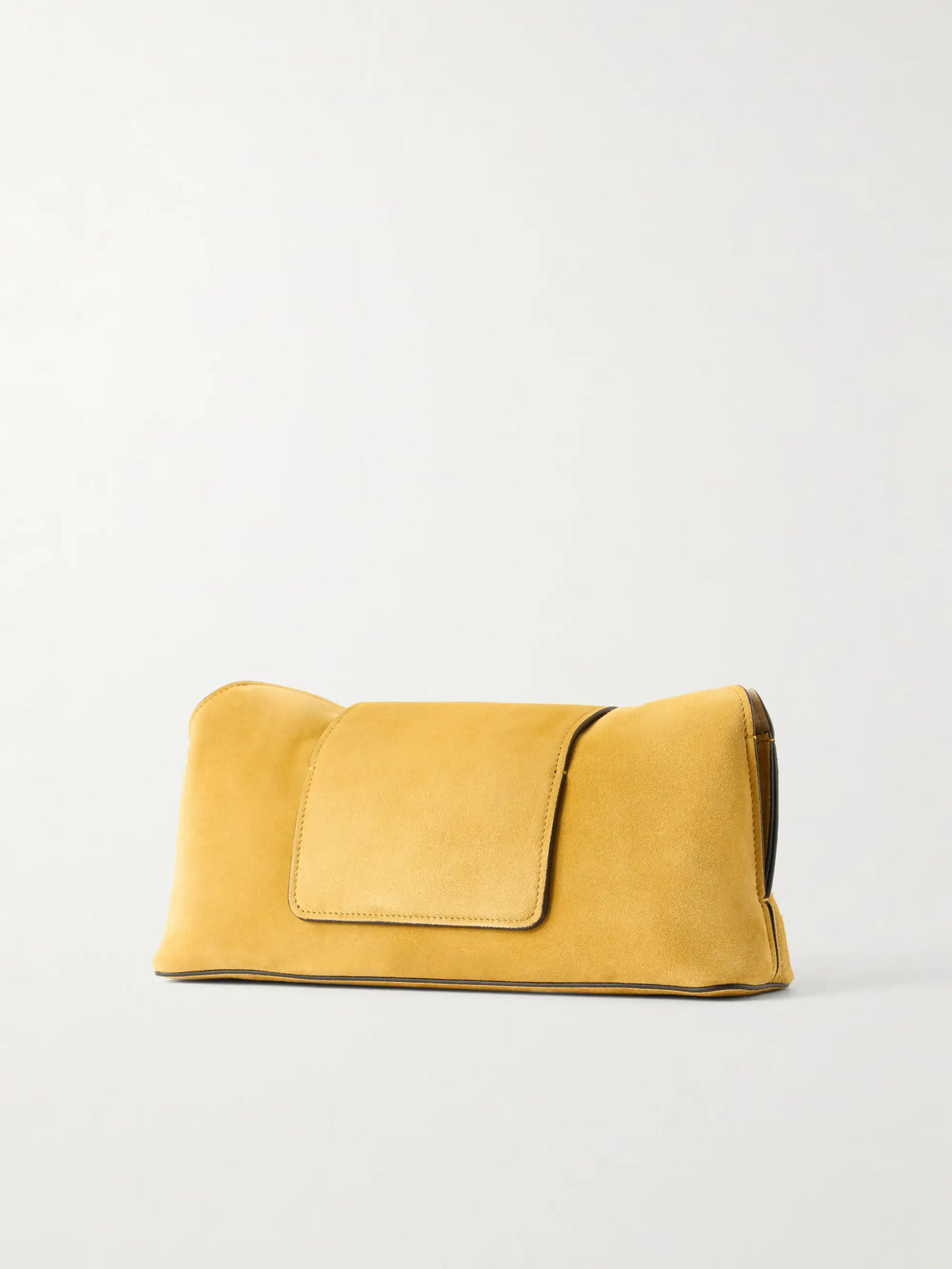 Vivienne Logo-embellished Suede Clutch