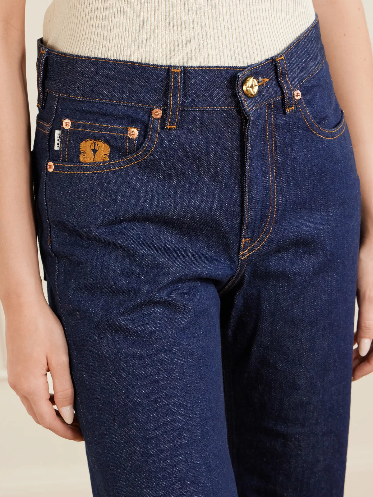 BLAZÉ Milano Mid-rise Straight-leg Jeans