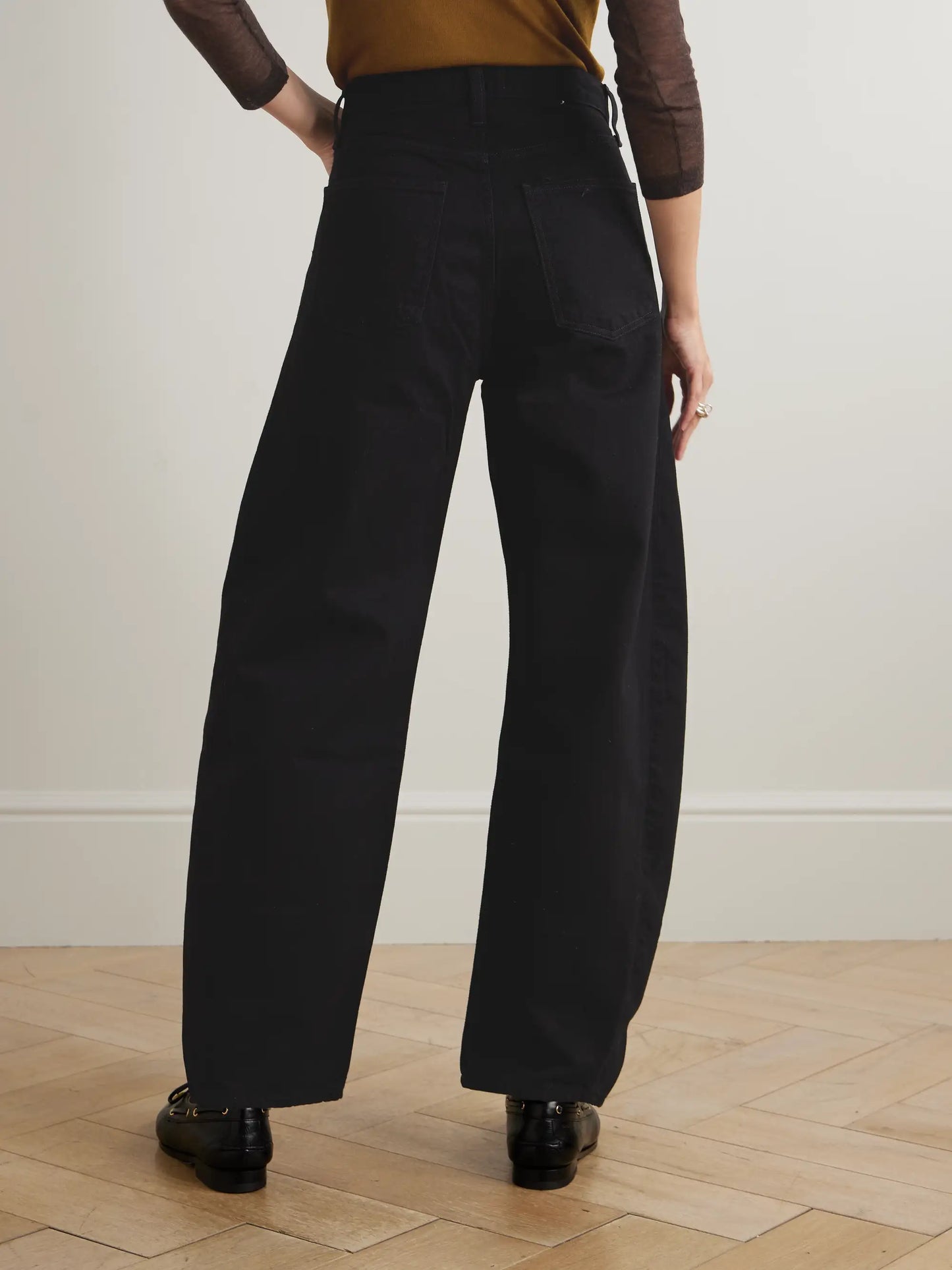Luna High-rise Barrel-leg Organic Jeans