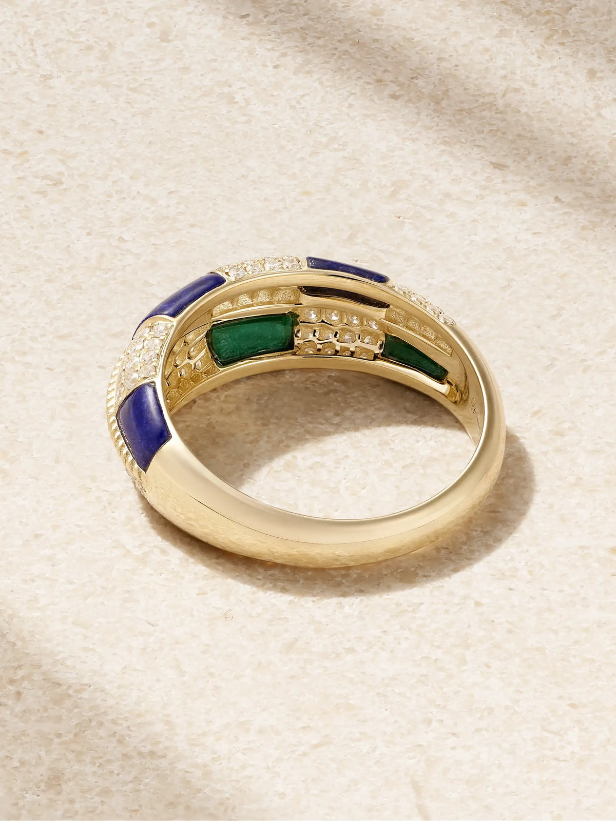 Alliance 9-karat Gold Multi-stone Ring