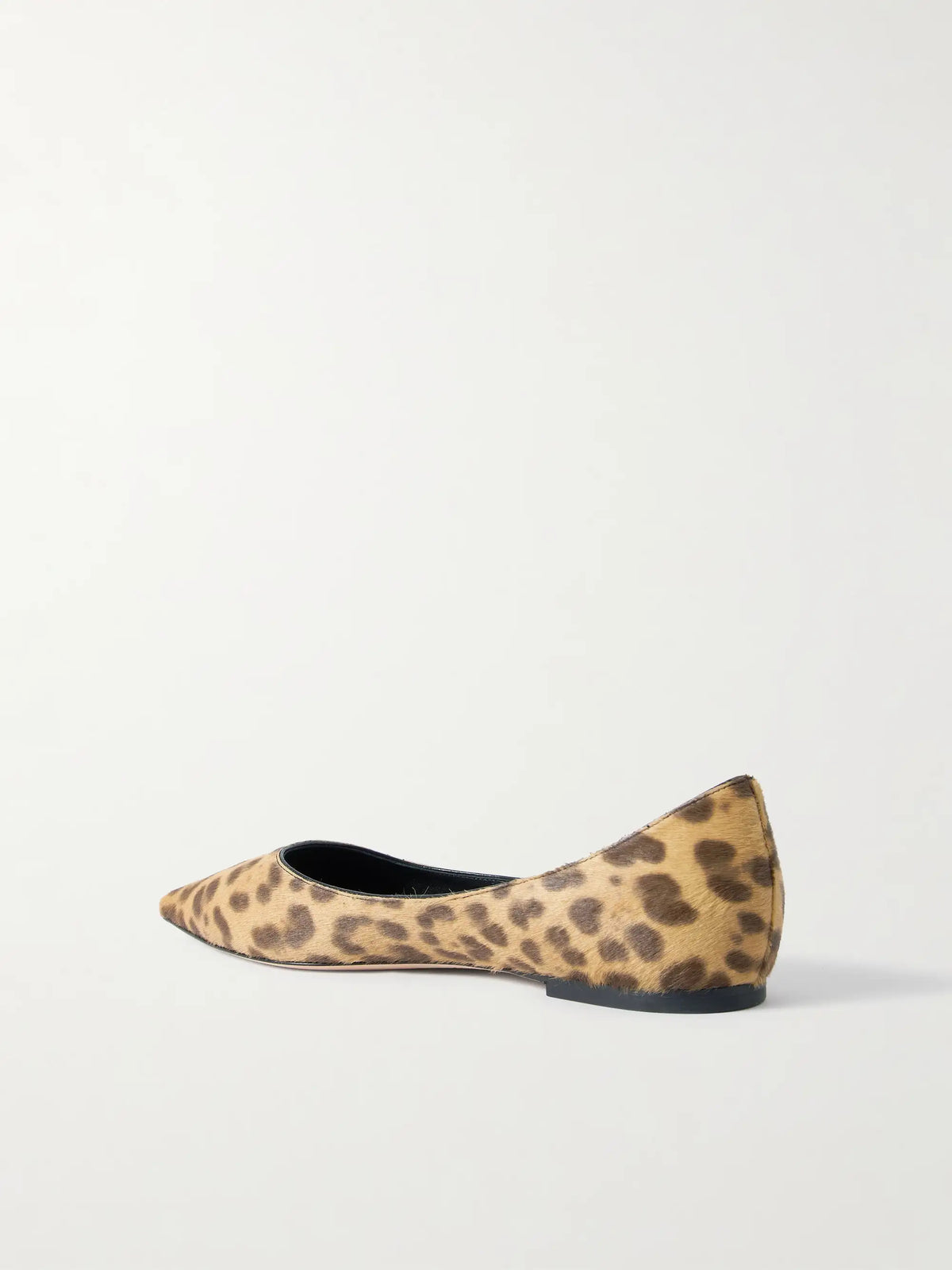 Love Leopard-print Pony Hair Ballet Flats