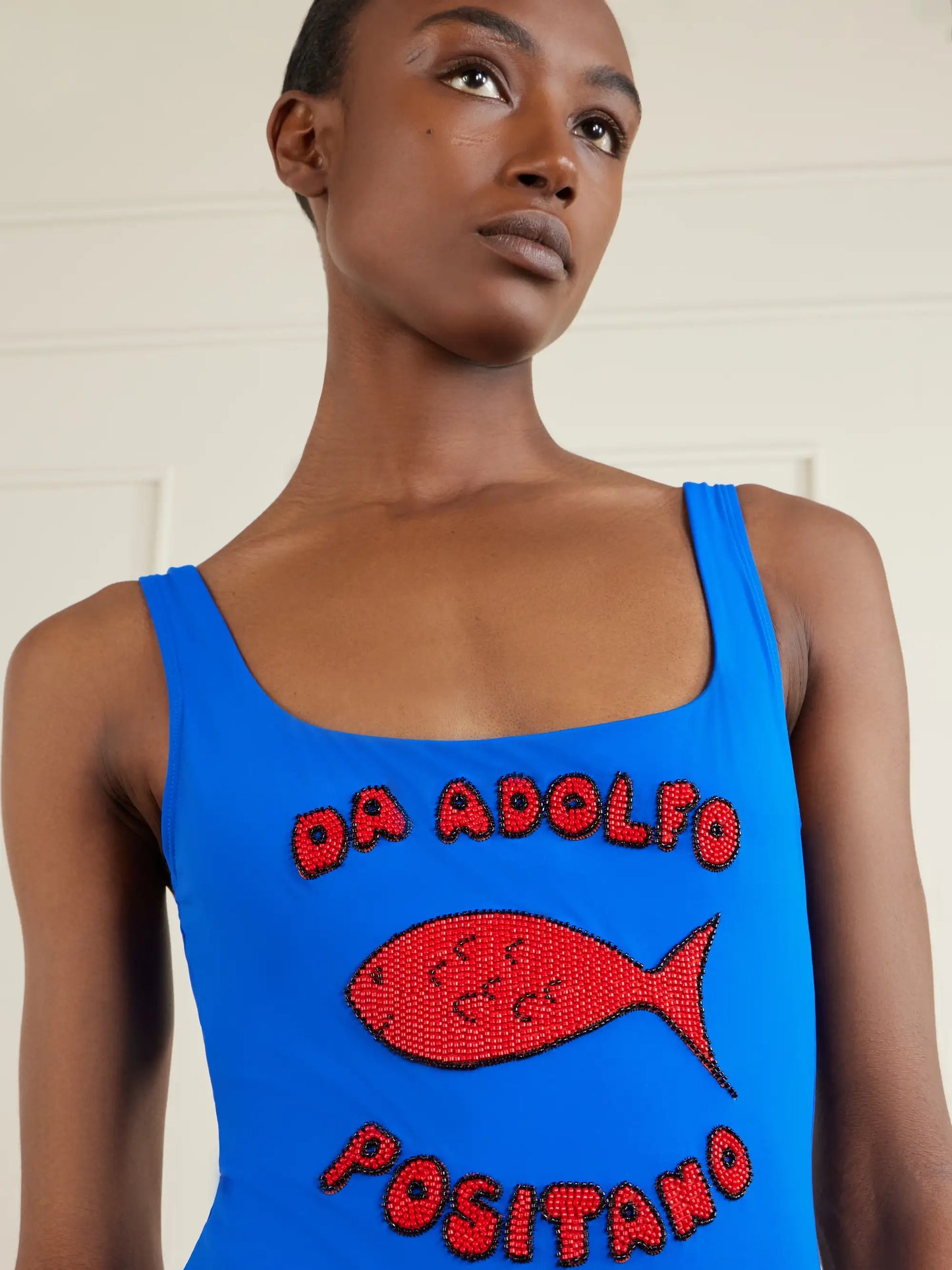 + Da Adolfo Lea Beaded Swimsuit