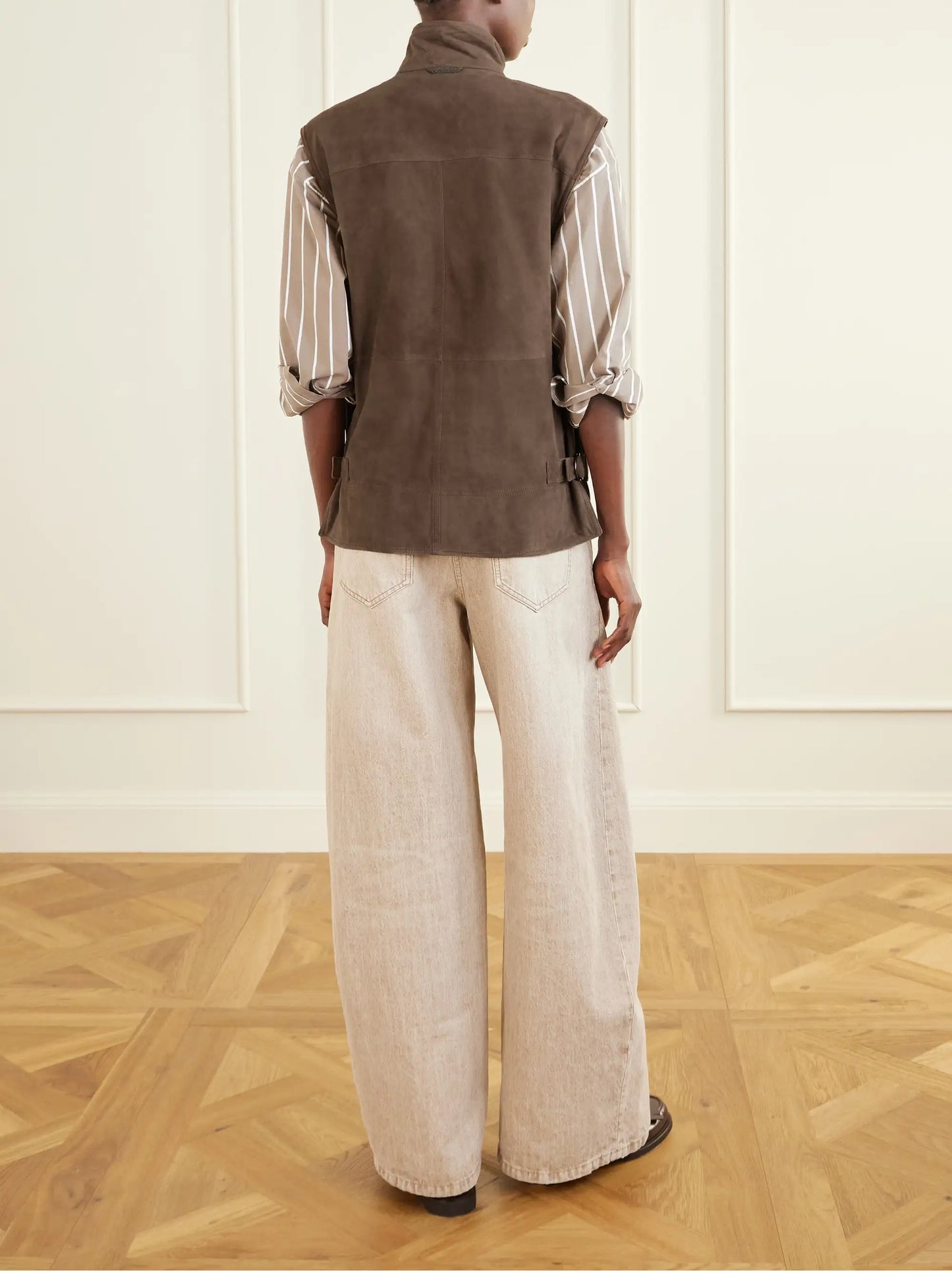 Embellished Suede Vest