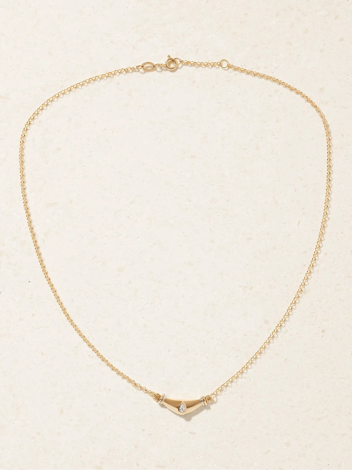 Karma 18-karat Yellow And White Gold Diamond Necklace