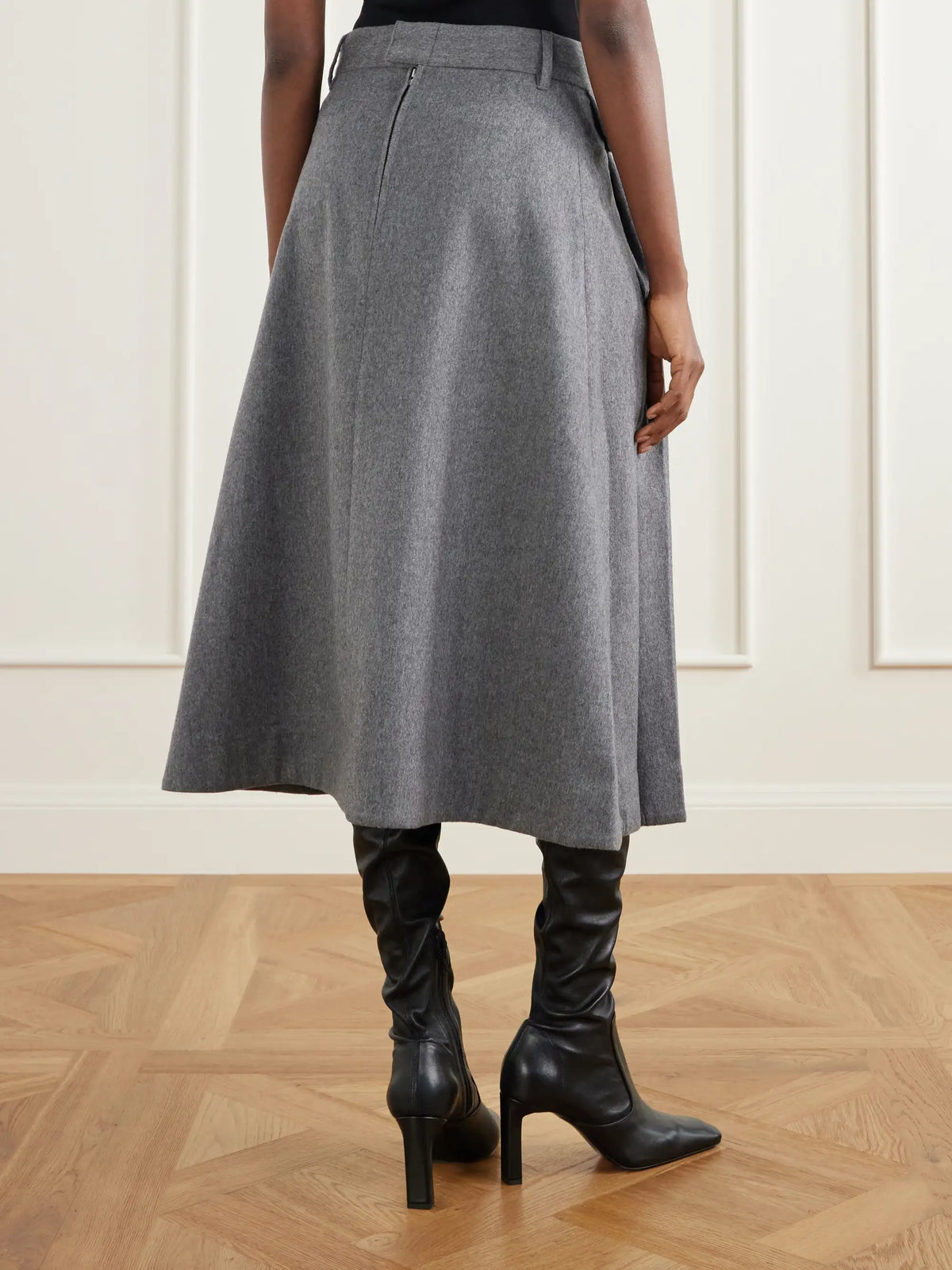 Co Pleated Wool And Cashmere-blend Midi Skirt