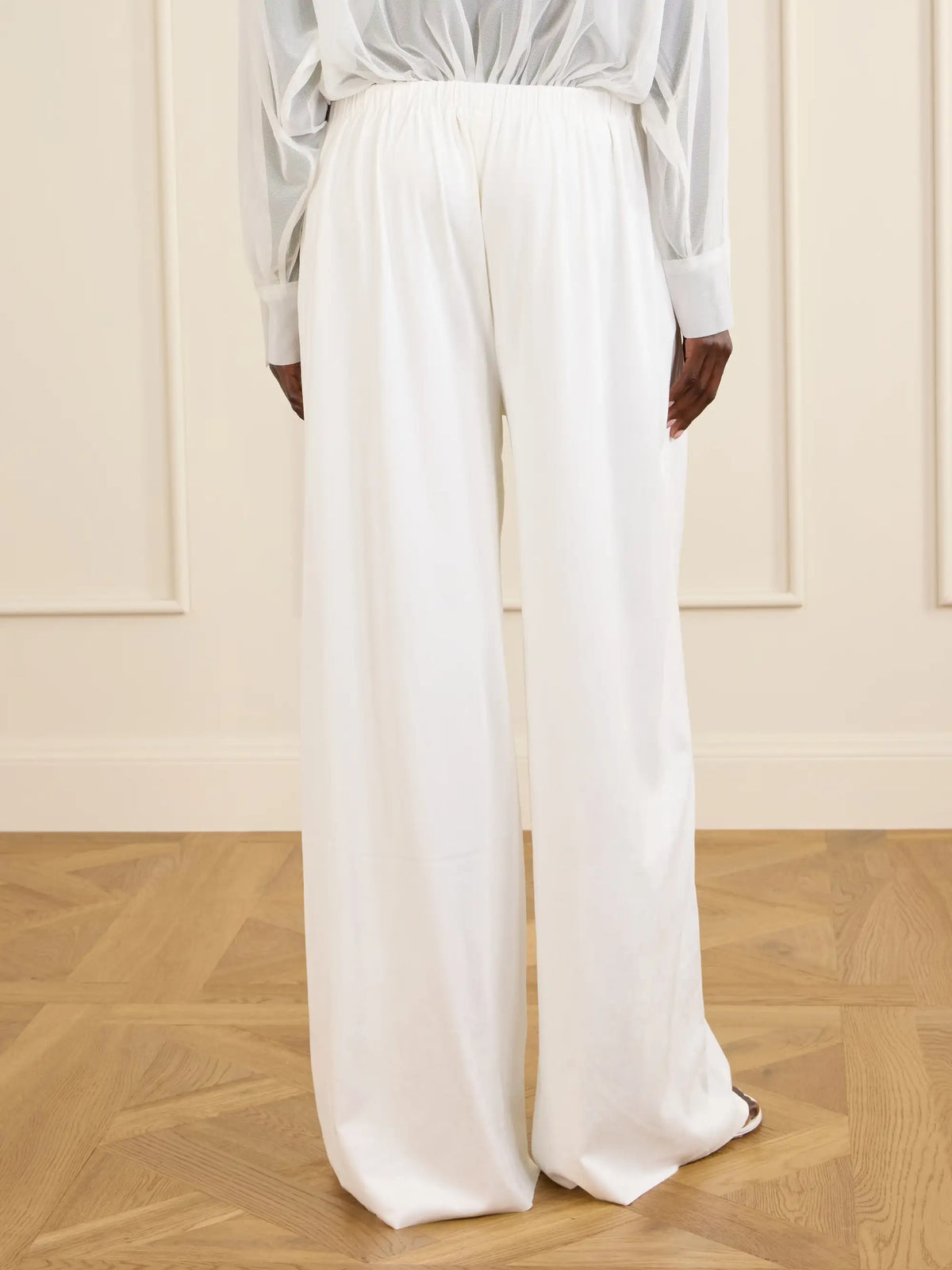 Pleated Woven Wide-leg Pants