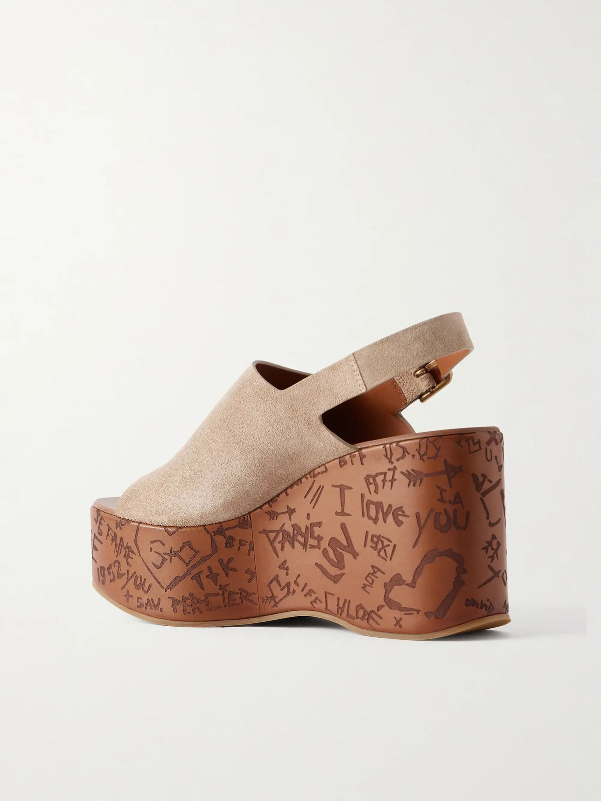 Maxime Suede Platform Wedge Sandals