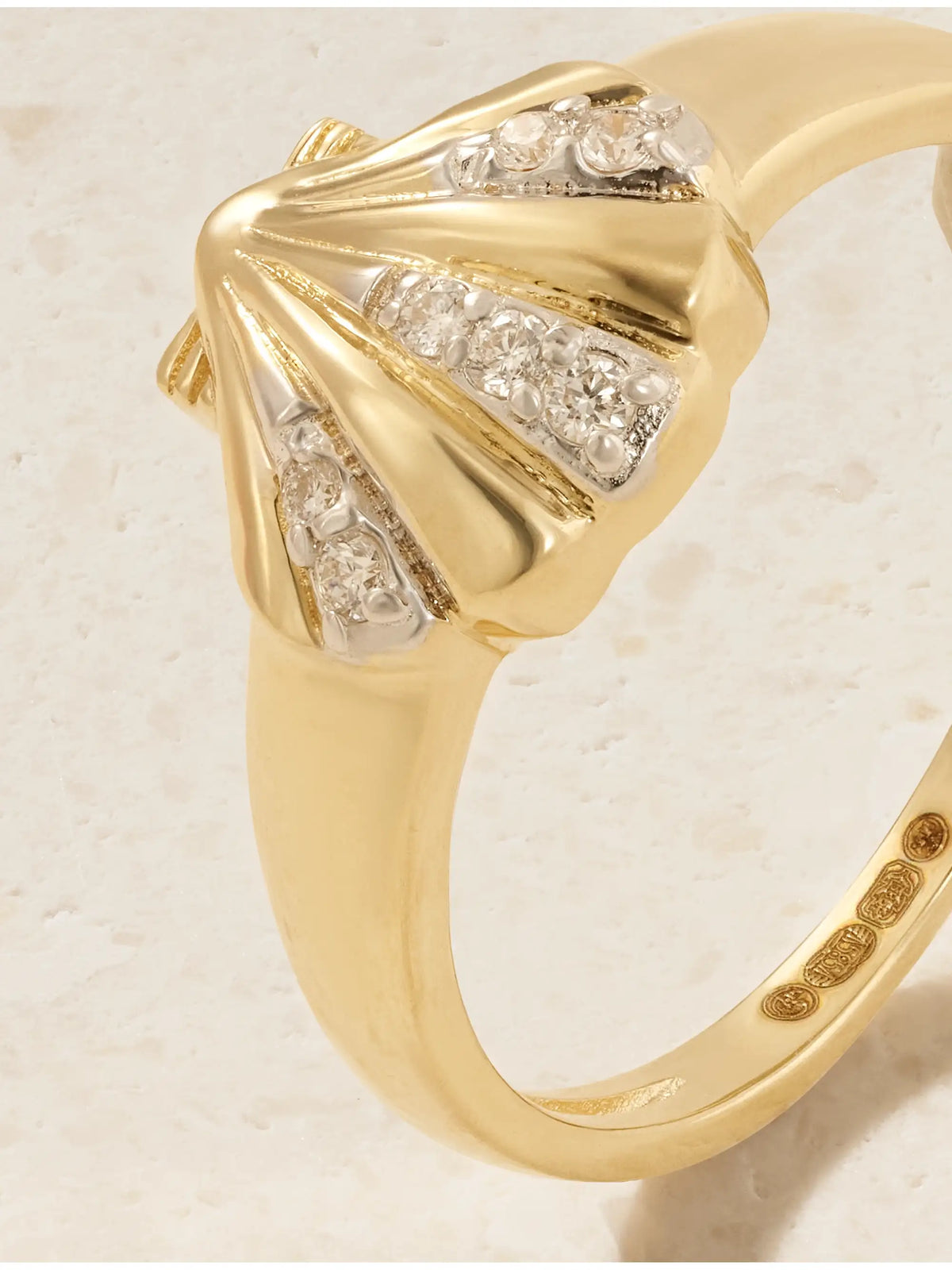 Mateo Petite Venus 14-karat Gold Diamonds Signet Ring