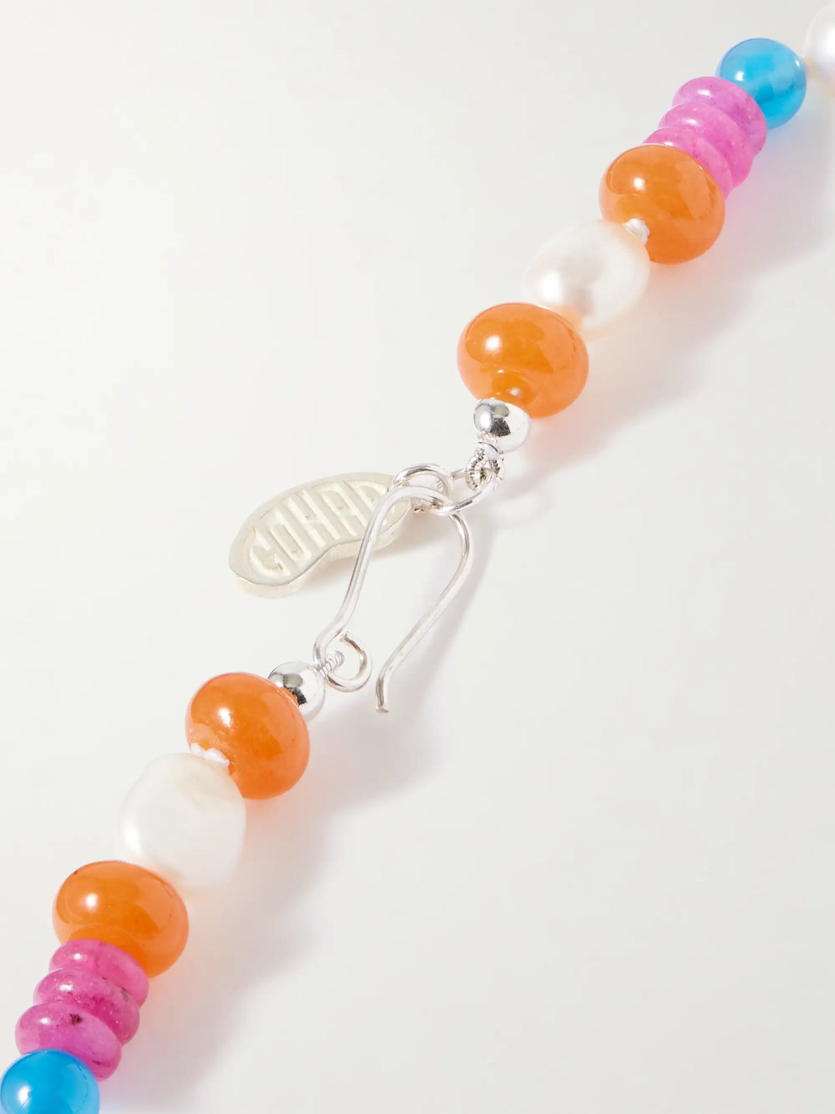 Turkish Delight Silver Multi-stone And Silk Necklace