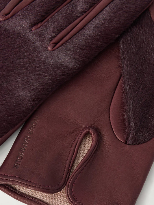 Nour Hammour Calf Hair And Leather Gloves