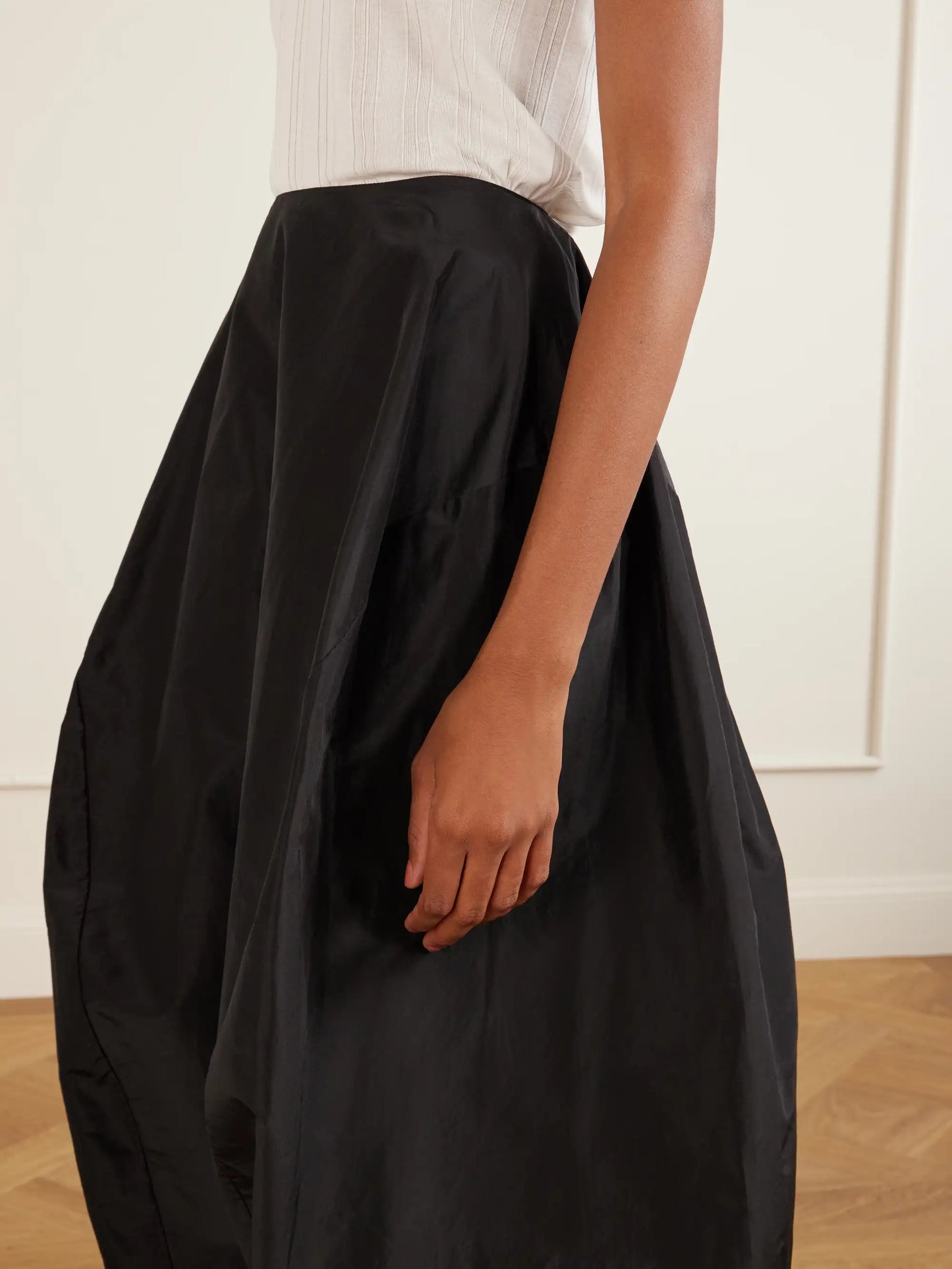 Galyra Cotton And Silk-blend Taffeta Maxi Skirt