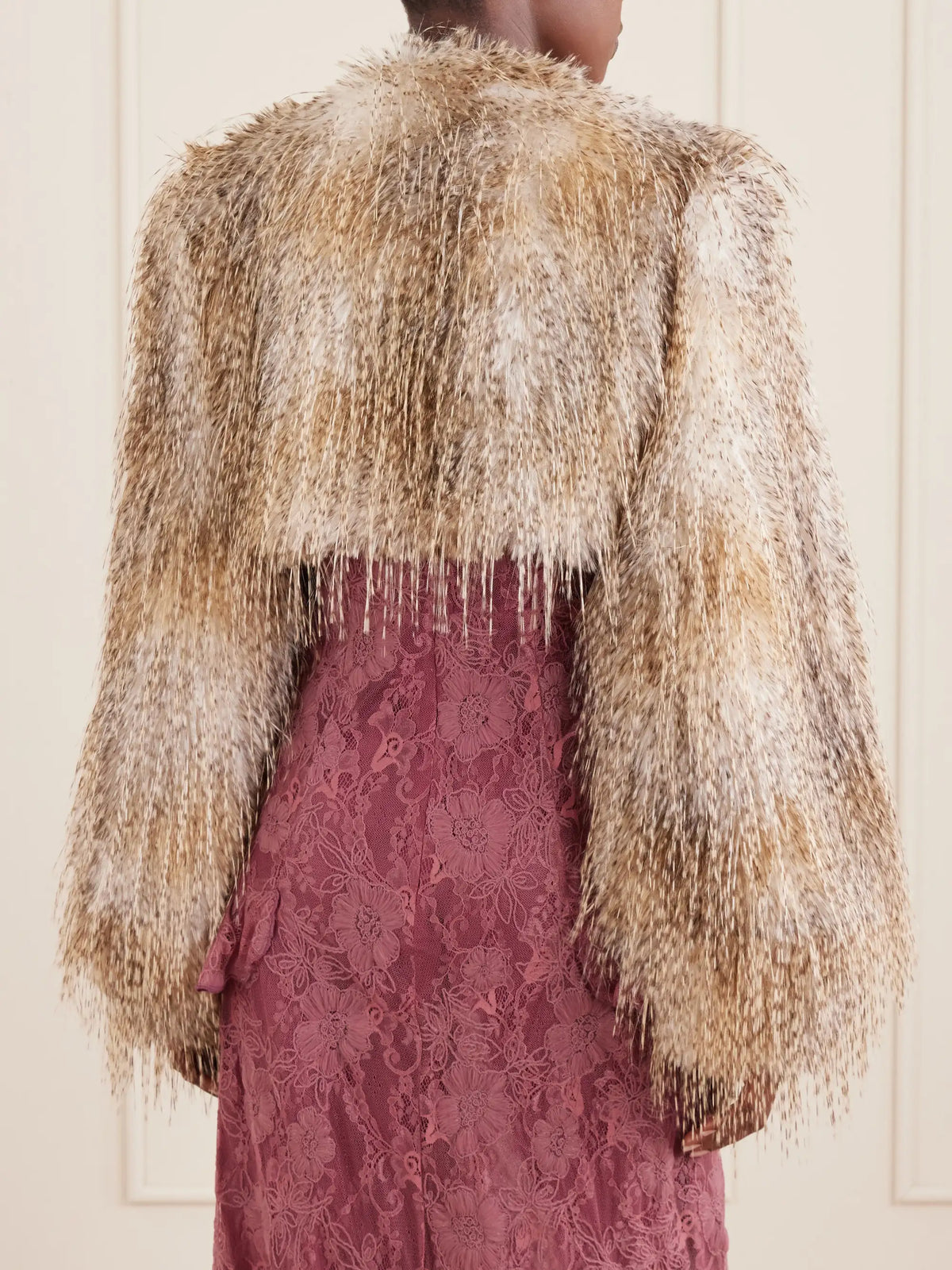 Anna Sui Shearling Cropped Coat
