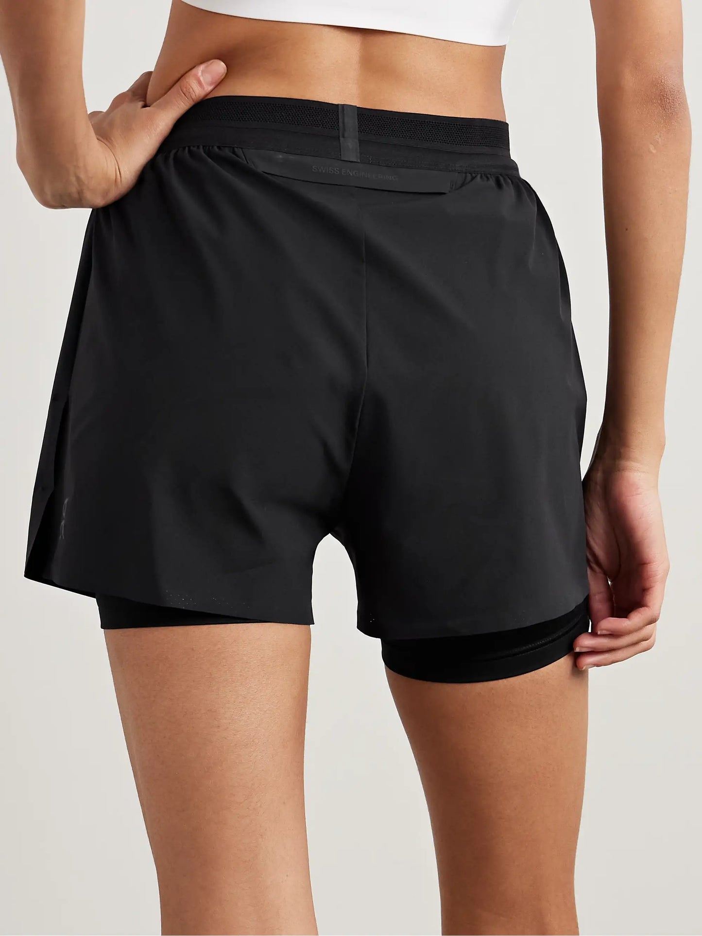 Pace Layered Recycled-shell And Stretch-jersey Shorts