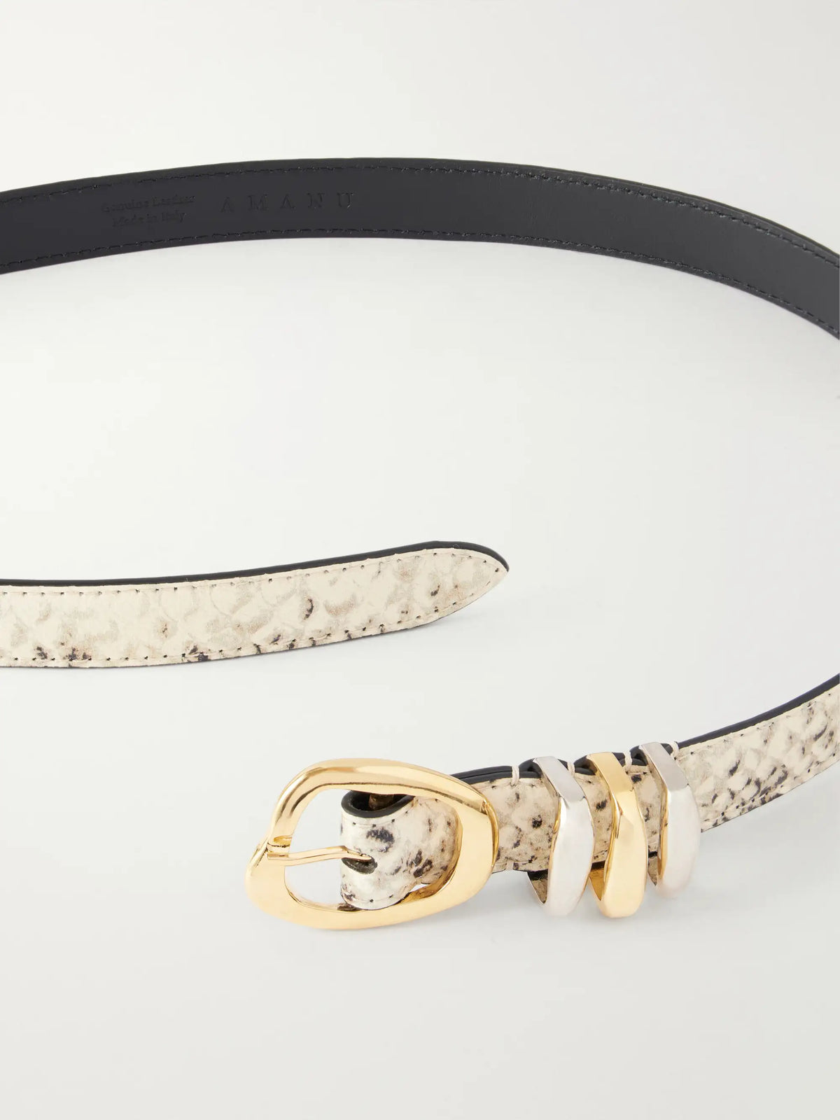Tugela Snake-effect Leather Belt