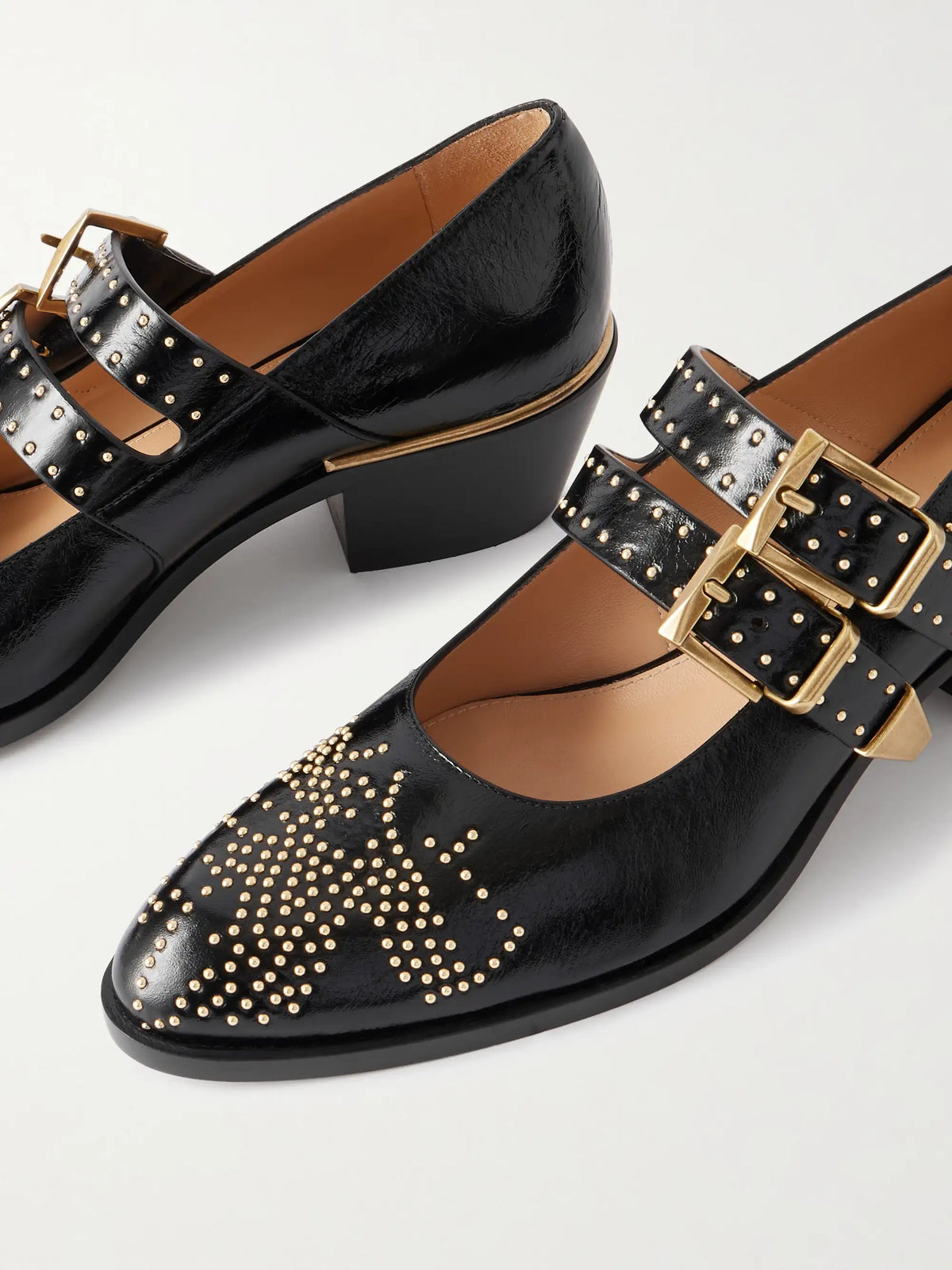 Susanna Studded Leather Mary Jane Pumps