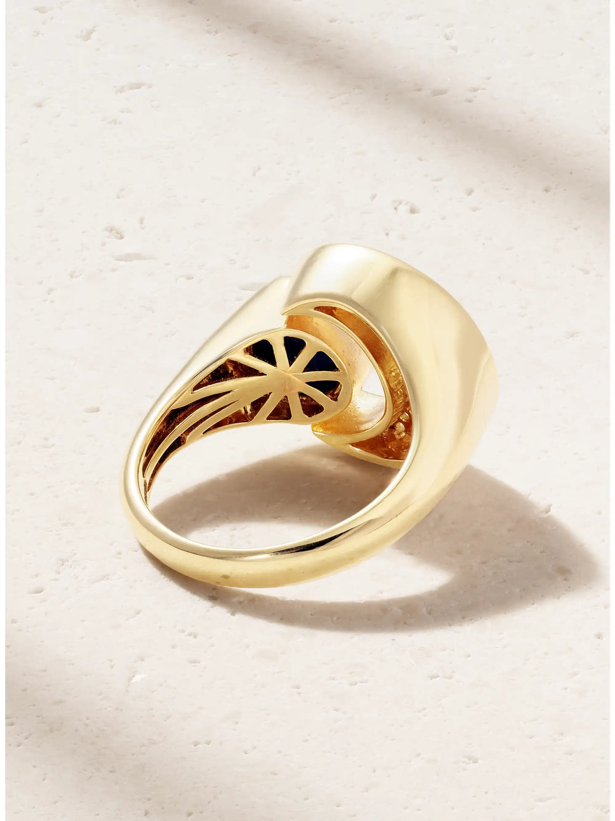 Celestial 14-karat Gold, Lapis Lazuli And Diamond Ring
