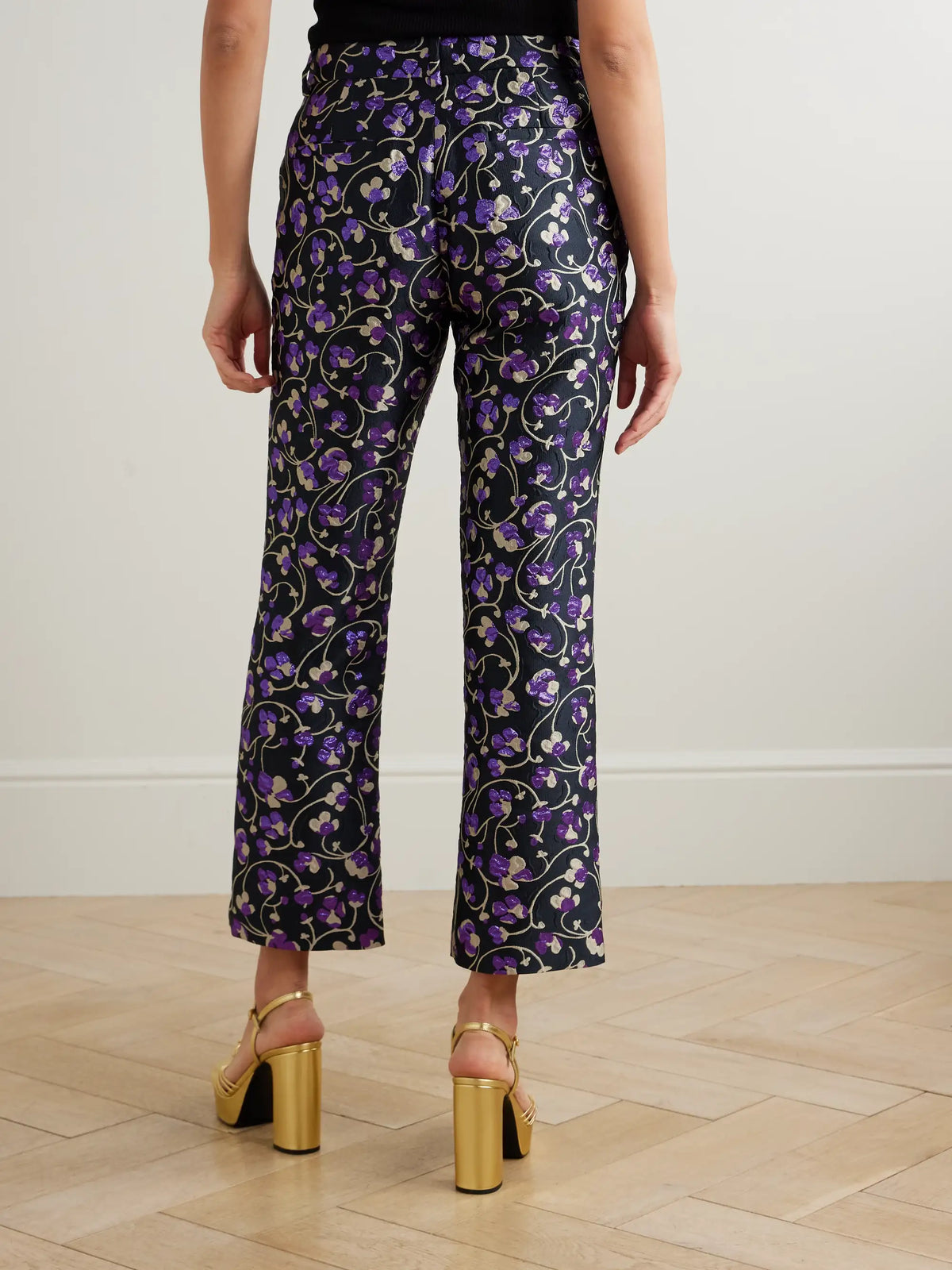 La DoubleJ 24/7 Floral-brocade Straight-leg Pants