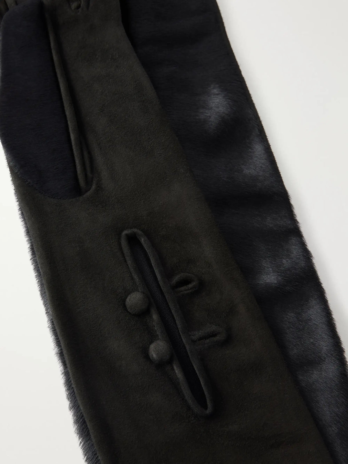 Alaïa Suede And Calf-hair Gloves