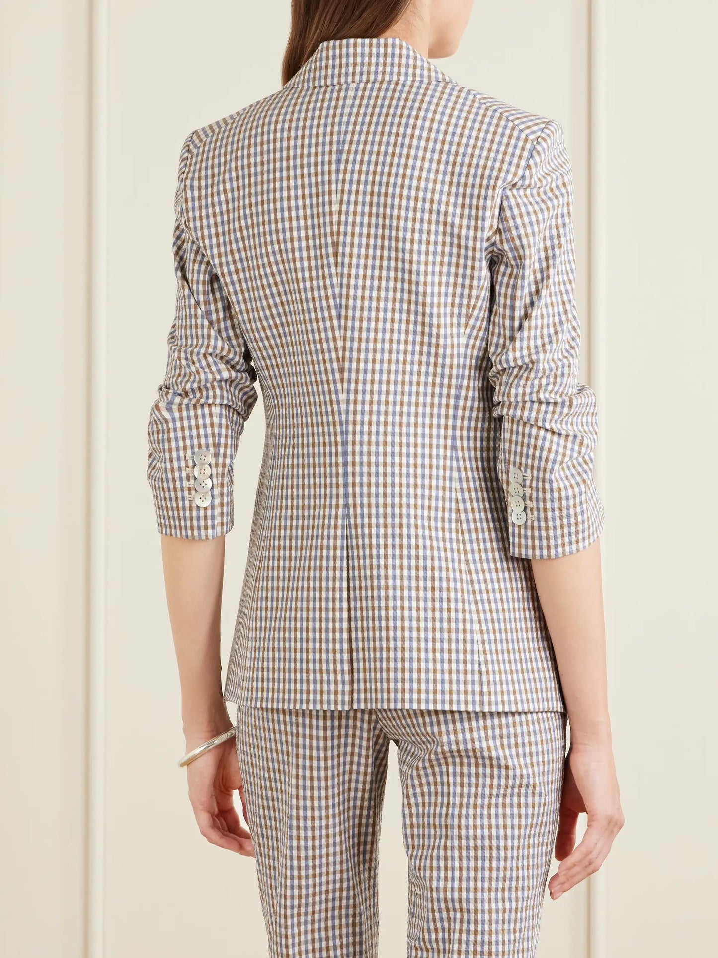 Clayton Dickie Checked Cotton-seersucker Jacket