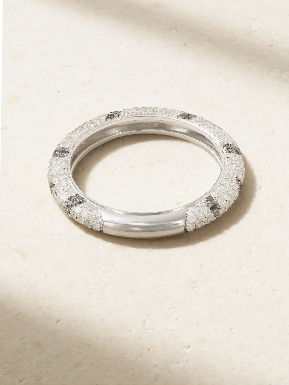 Mini Alliance Zebre 18-karat White Gold Diamond Ring