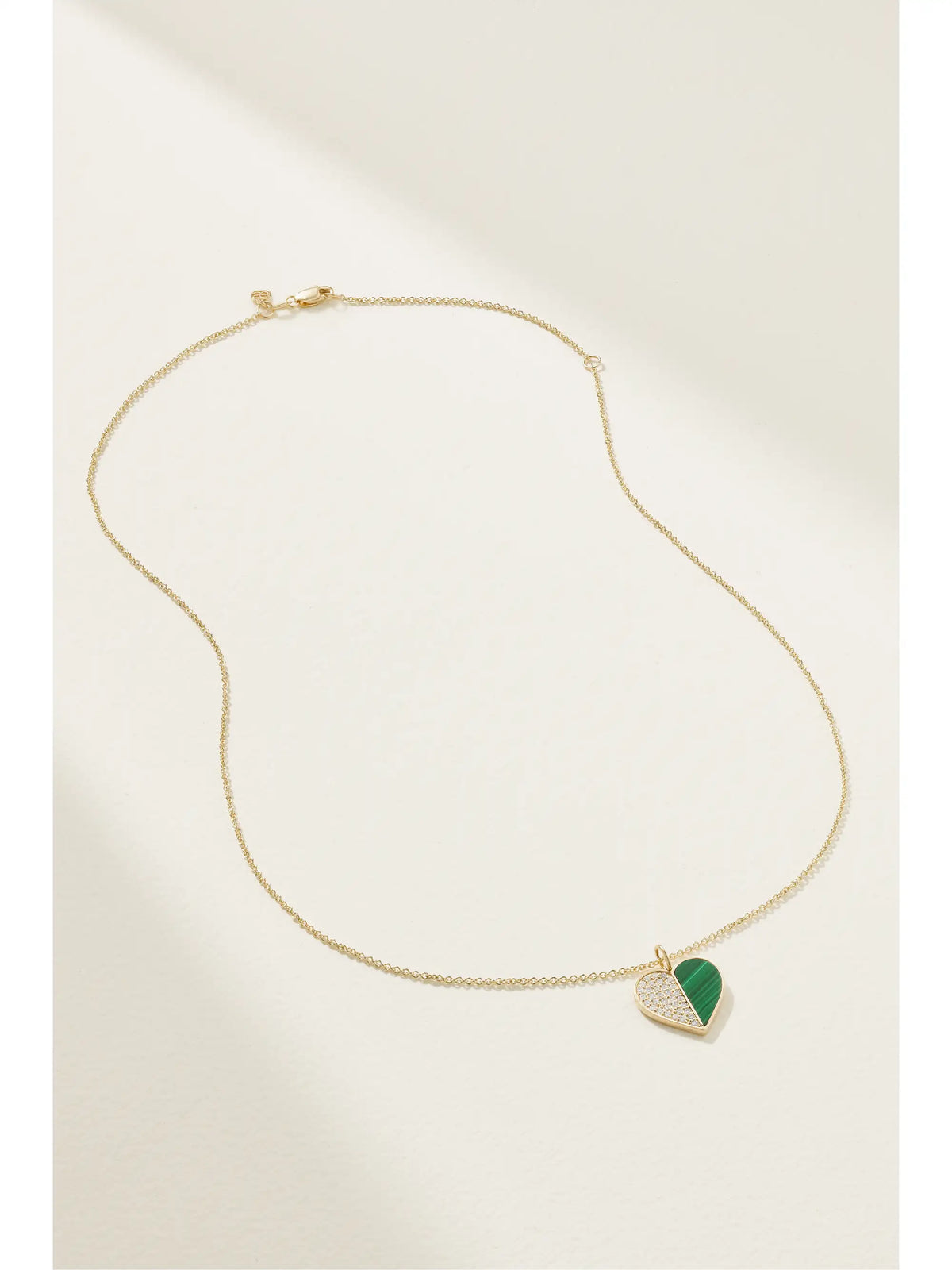 14-karat Gold, Malachite And Diamond Necklace