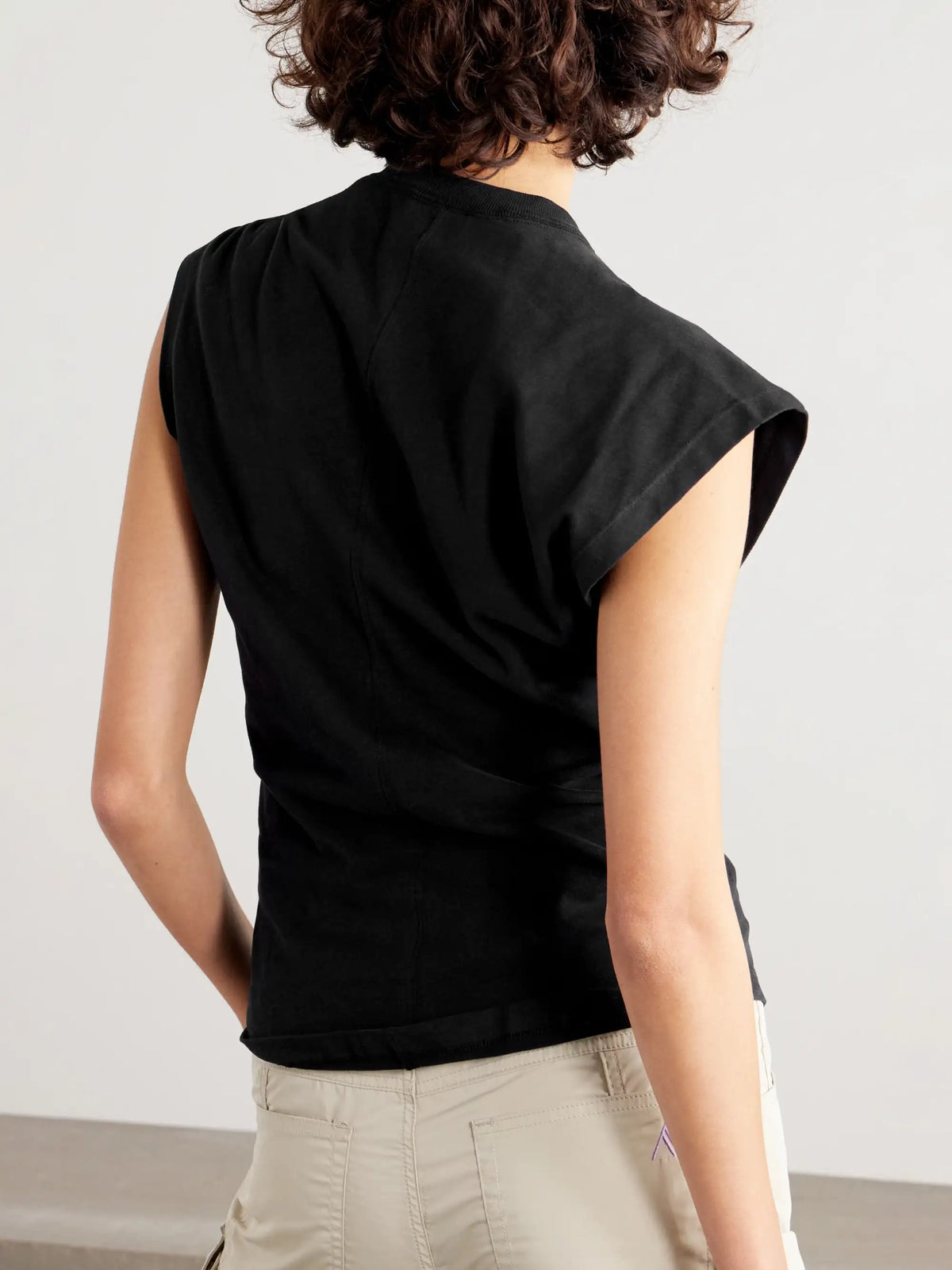 ISABEL MARANT Nayda Knotted Cotton-jersey Top