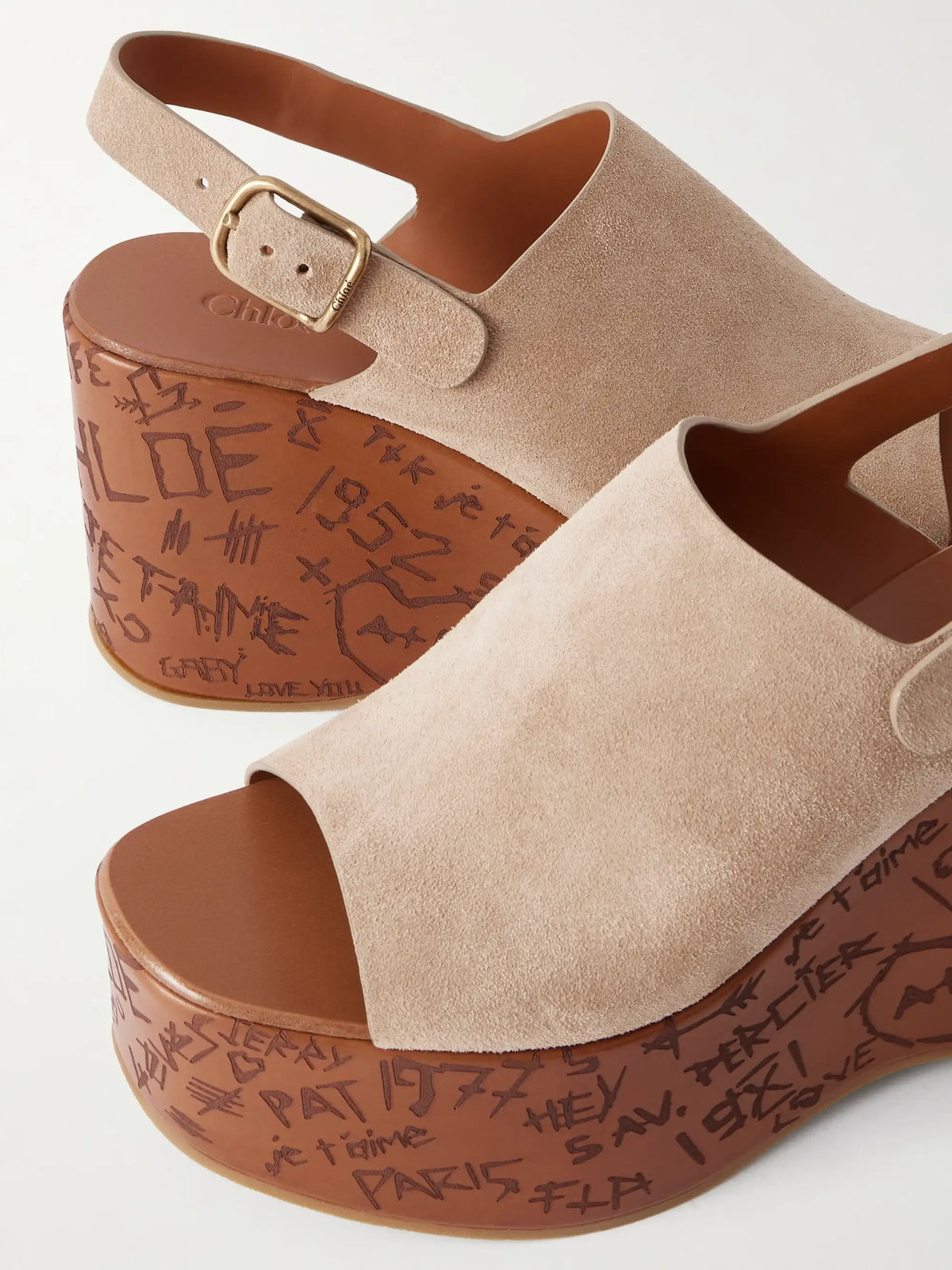 Maxime Suede Platform Wedge Sandals