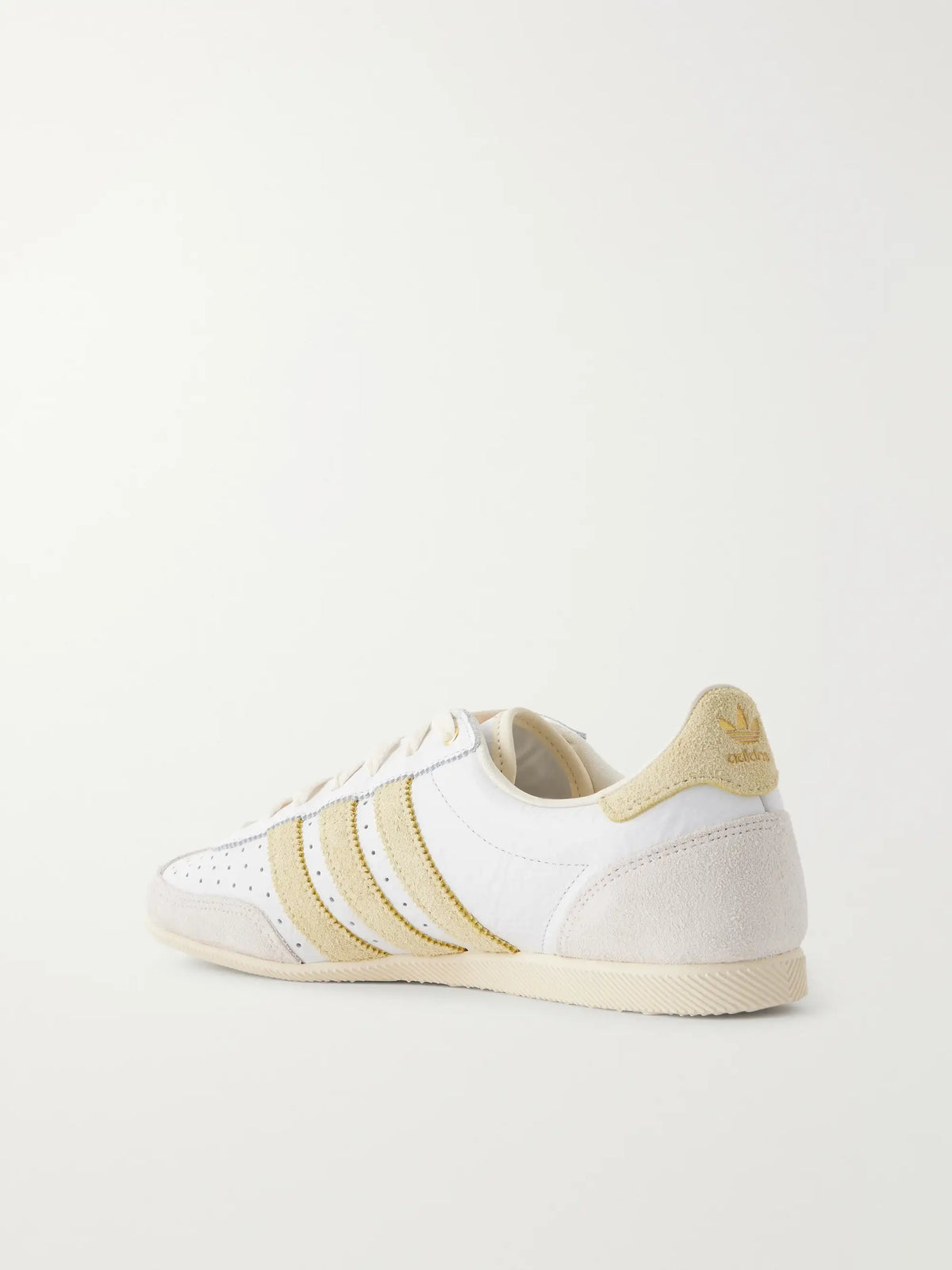 adidas Originals Japan W Suede-trimmed Crinkled-leather Sneakers