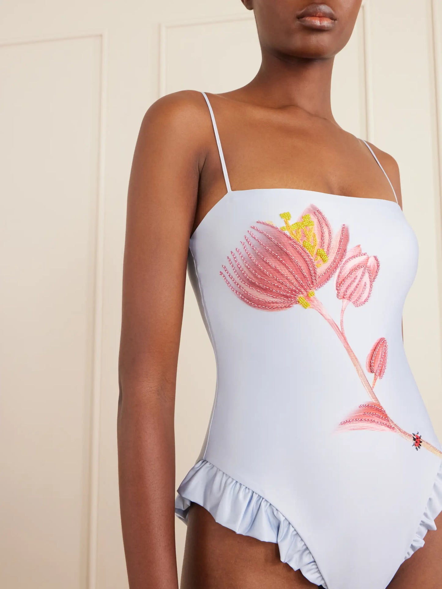Montaña Bead-embellished Stretch Recycled Swimsuit