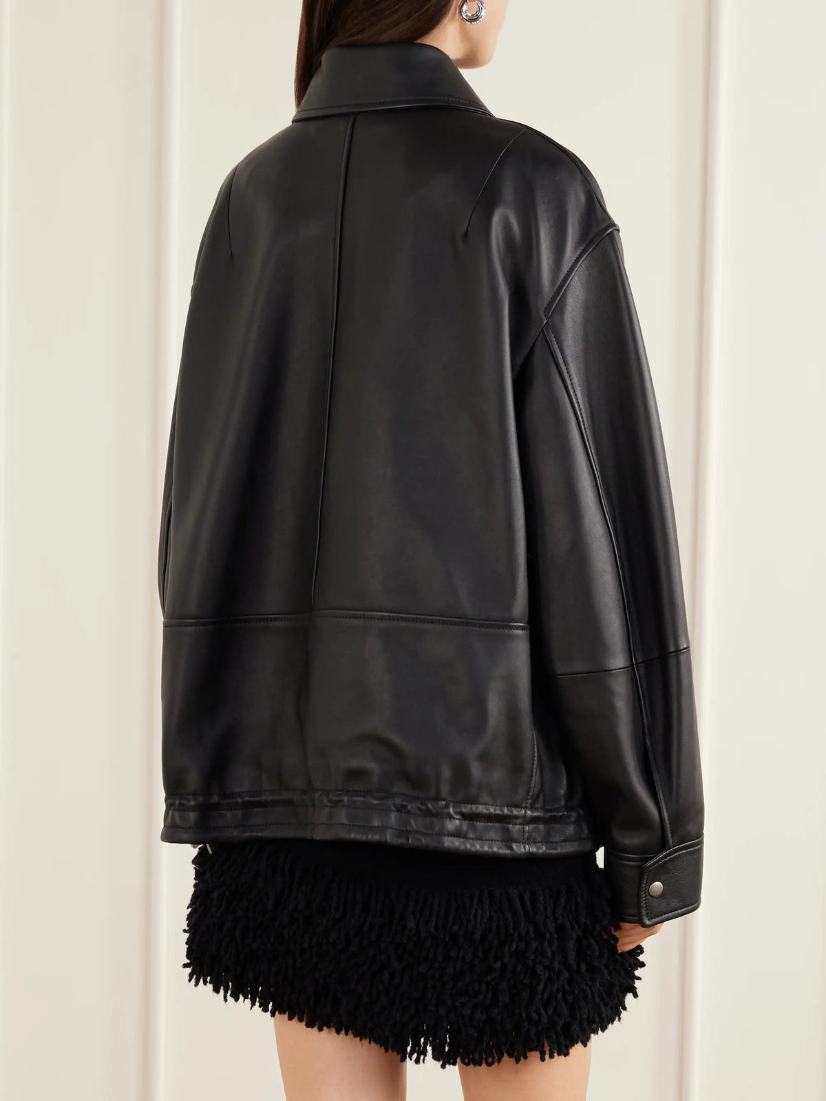 LOEWE Logo-debossed Leather Jacket