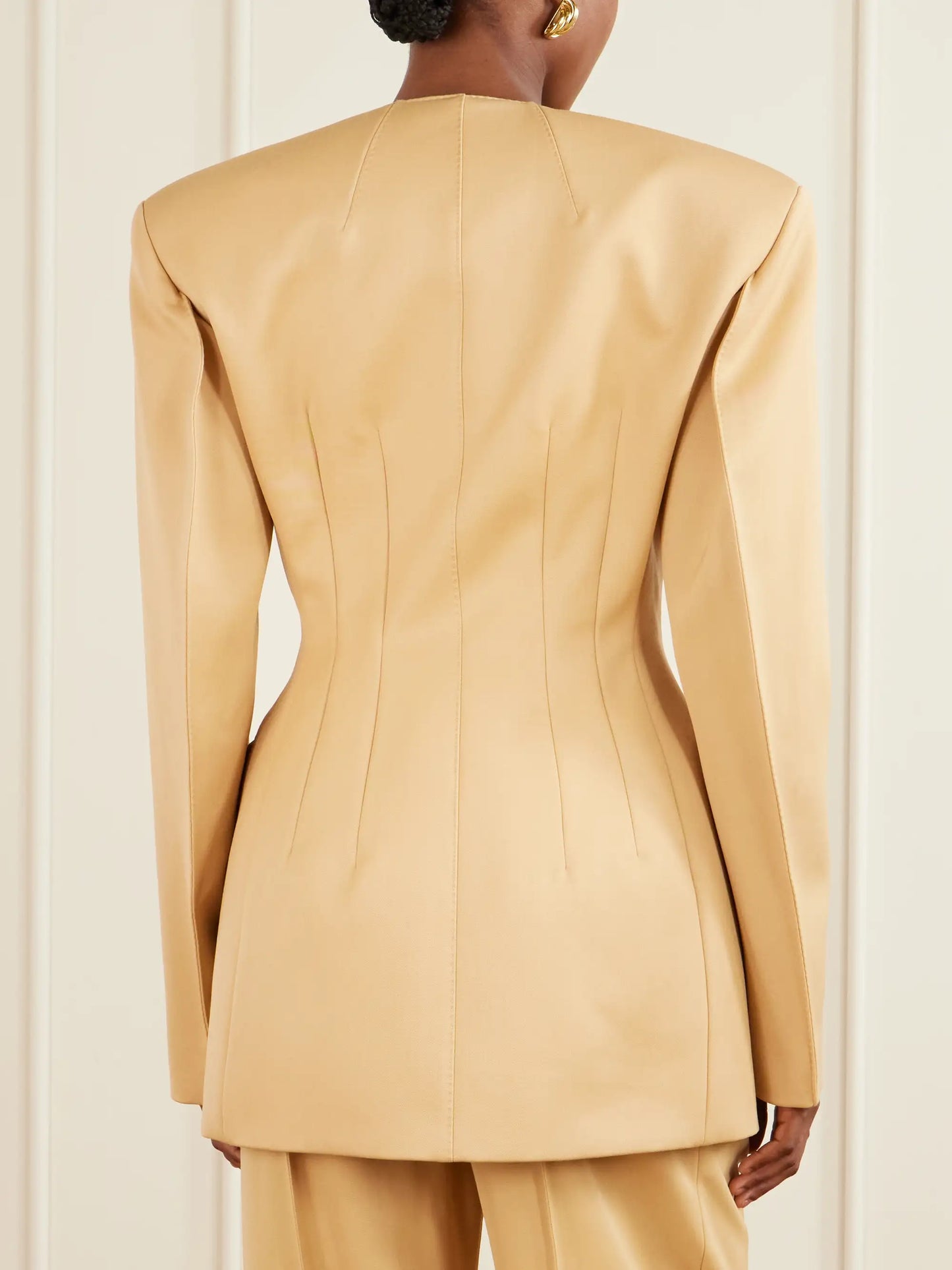 + Rhw Double-breasted Twill Mini Dress