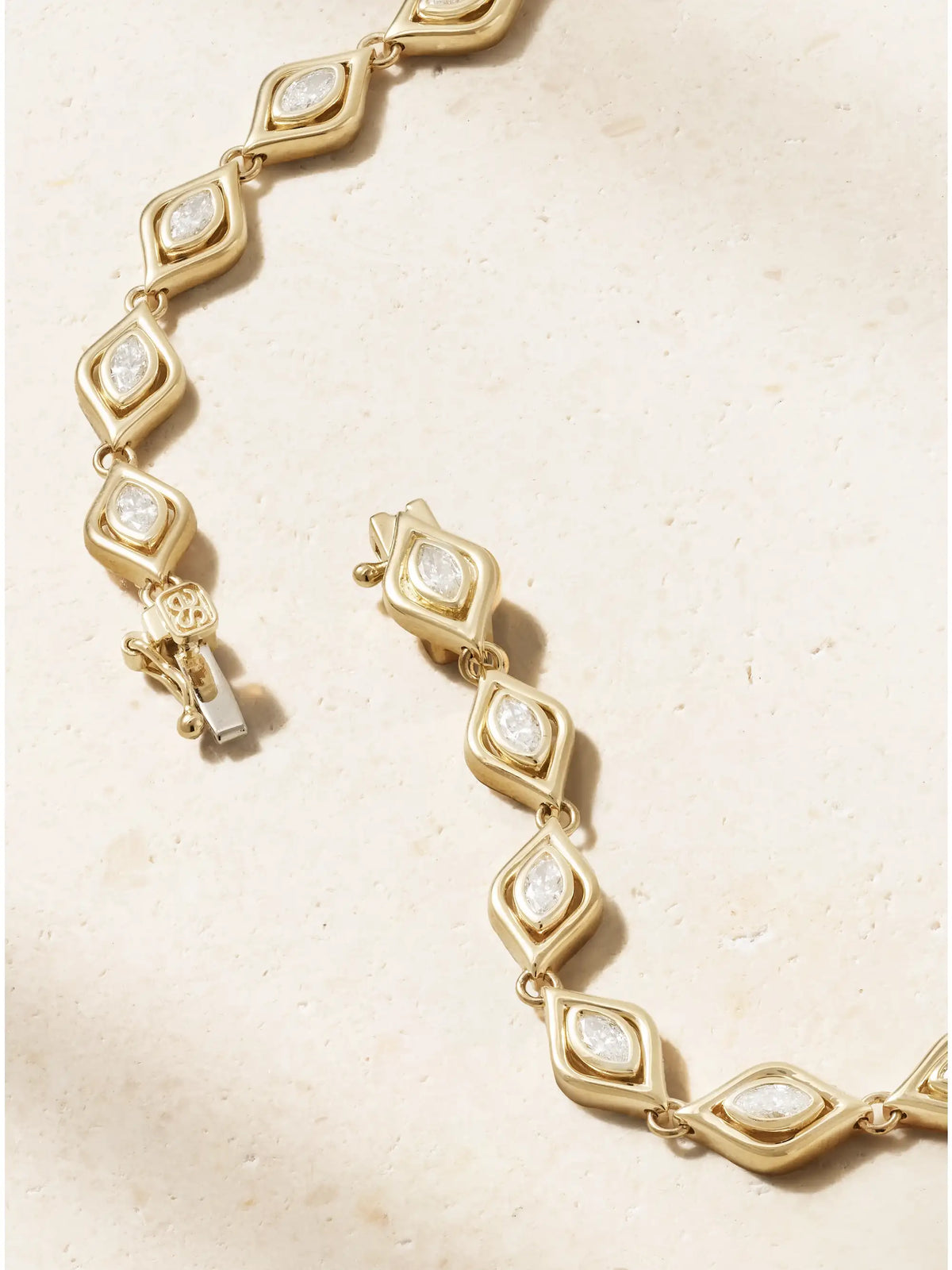 Evil Eye Eternity 14-karat Gold Diamond Necklace
