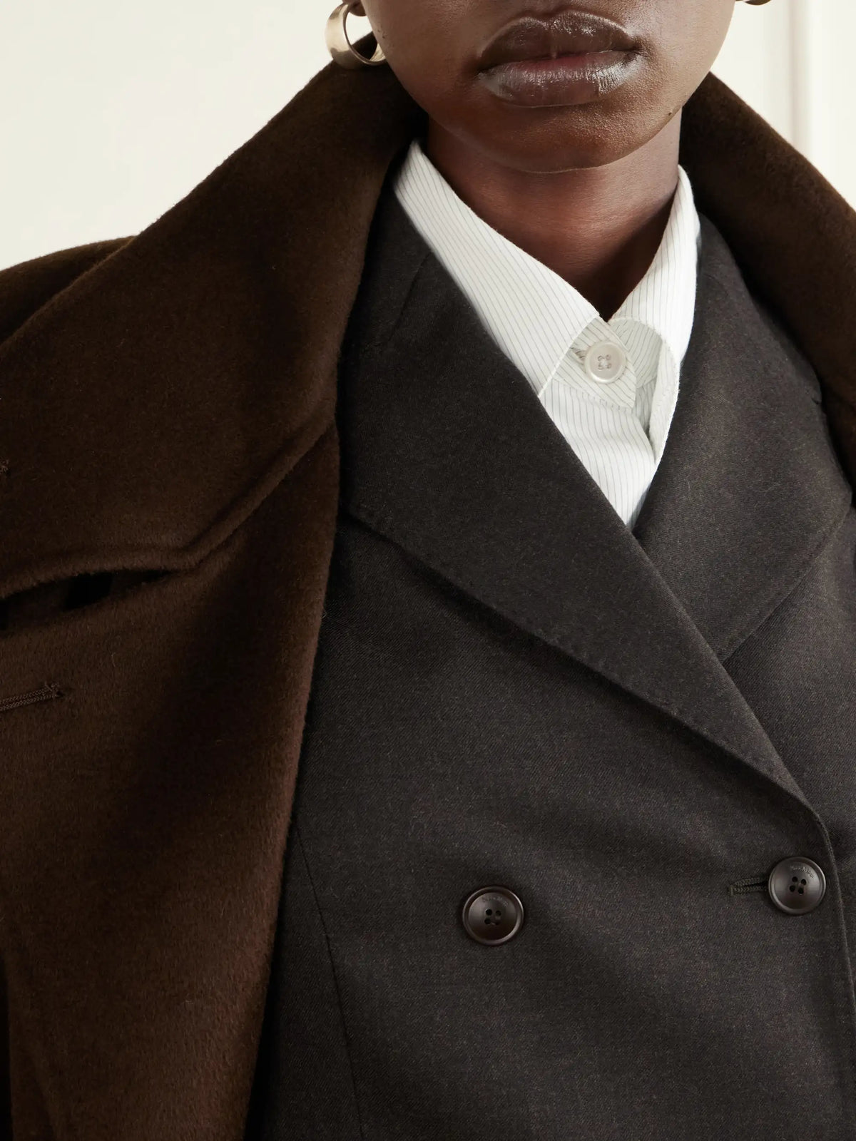 Max Mara Mirra Double-breasted Wool-blend Flannel Blazer