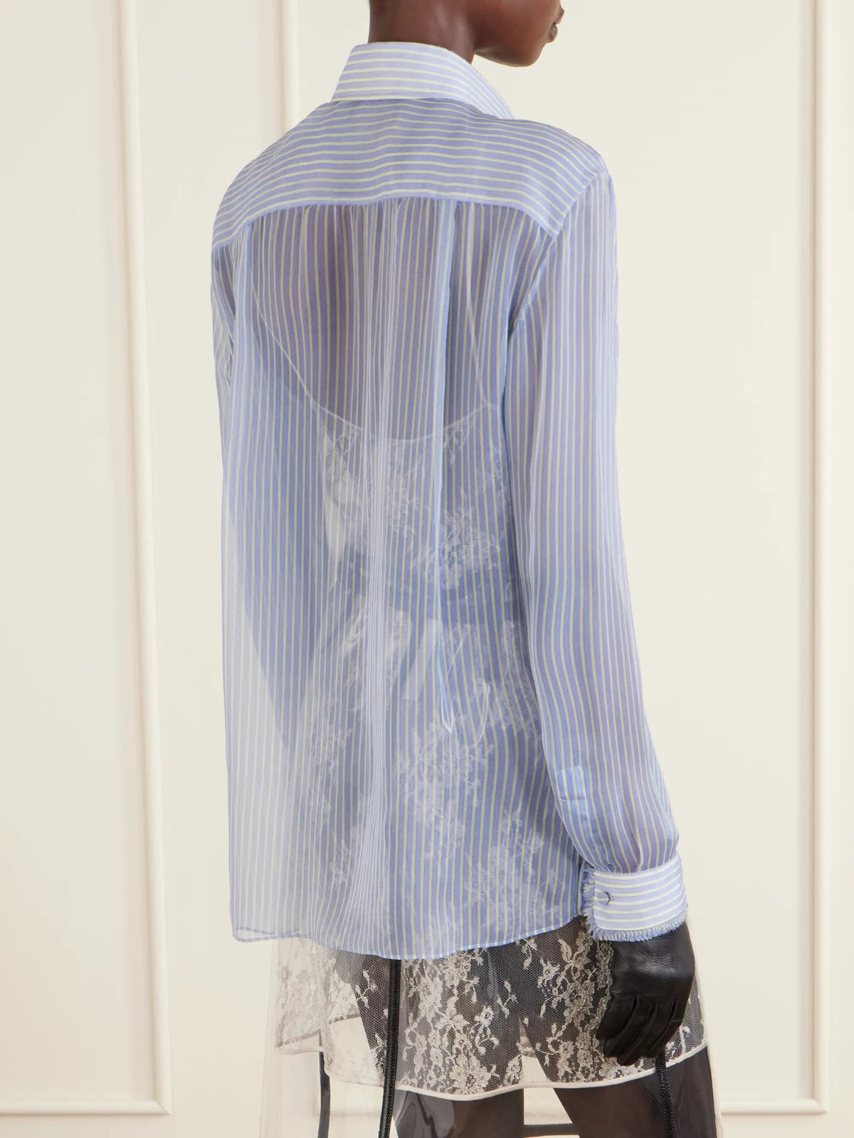 TOM FORD Striped Silk-chiffon Shirt