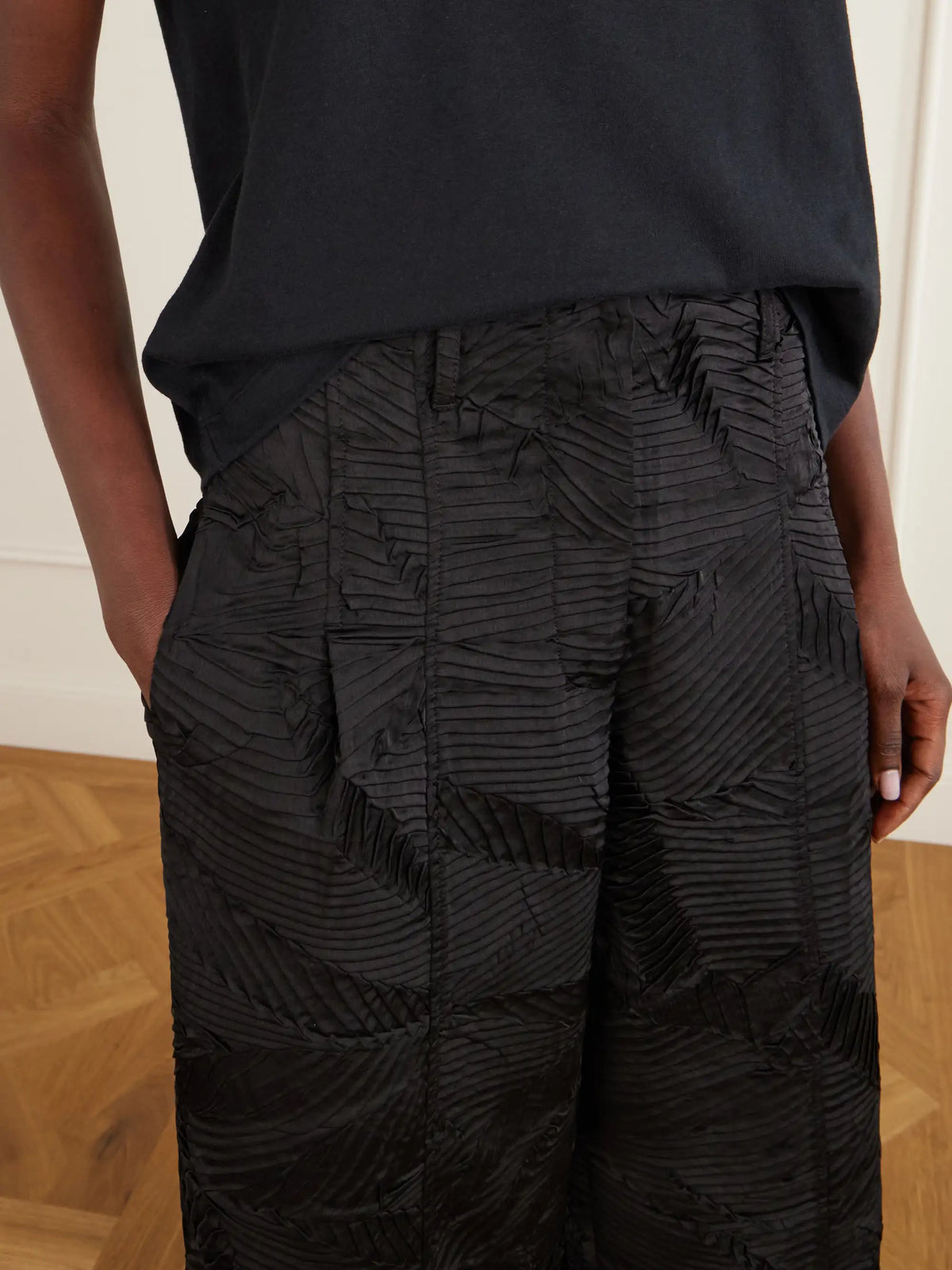 Ulla Johnson Carine Crinkled-satin Flared Pants