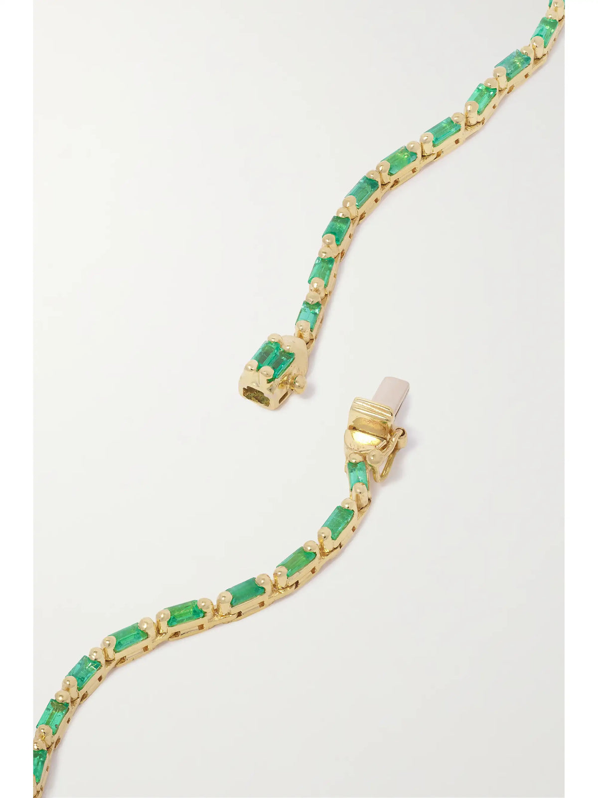 18-karat Gold Emerald Tennis Necklace