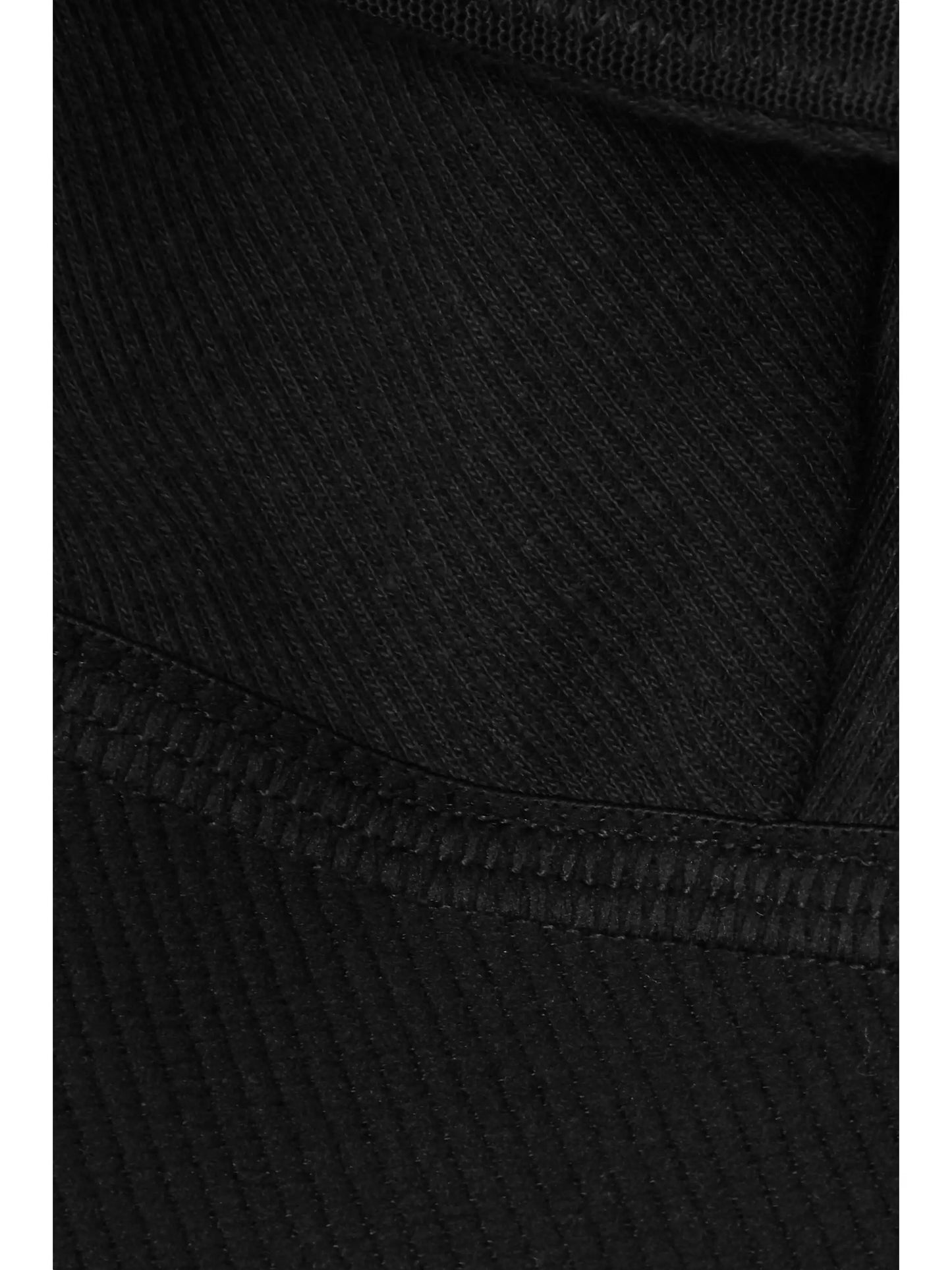 Plunge Ribbed Cotton-blend Jersey Bralette - Soot