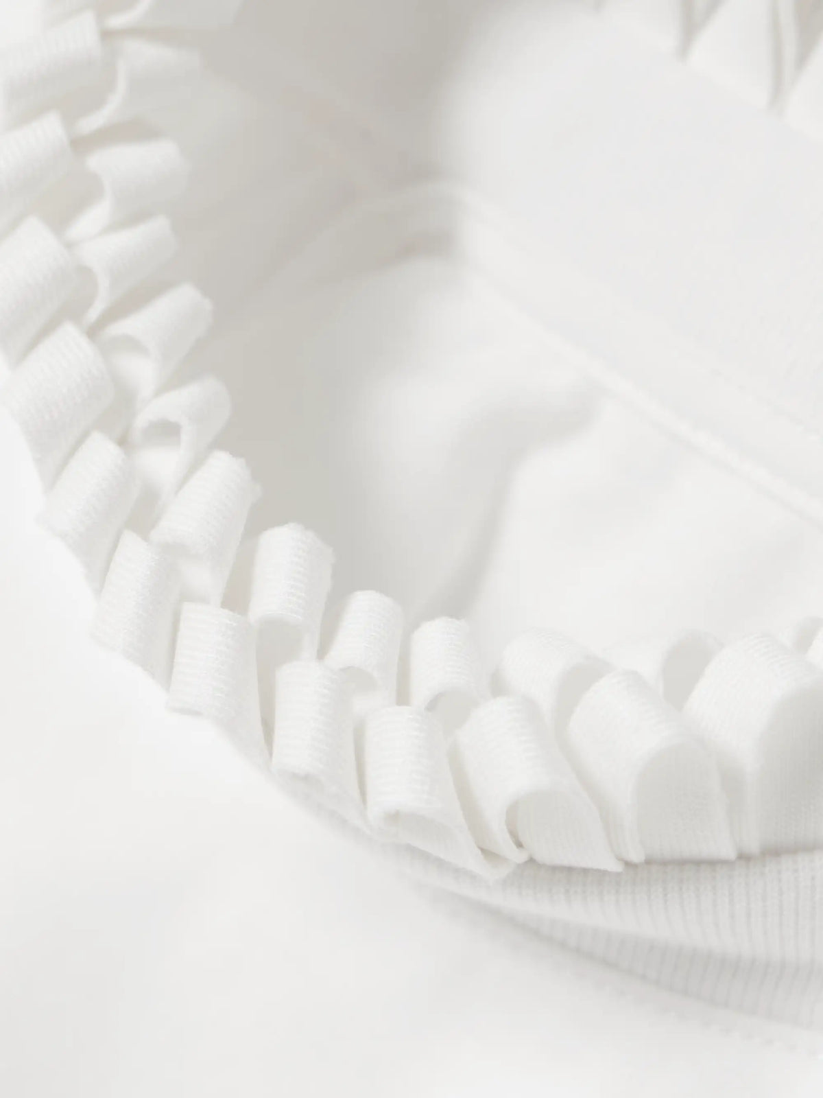 Alaïa Cropped Ruffled Cotton-jersey Turtleneck T-shirt