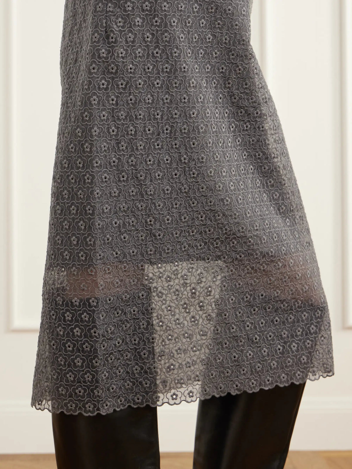 Cecilie Bahnsen Bria Scalloped Cotton-blend Floral-lace Midi Skirt