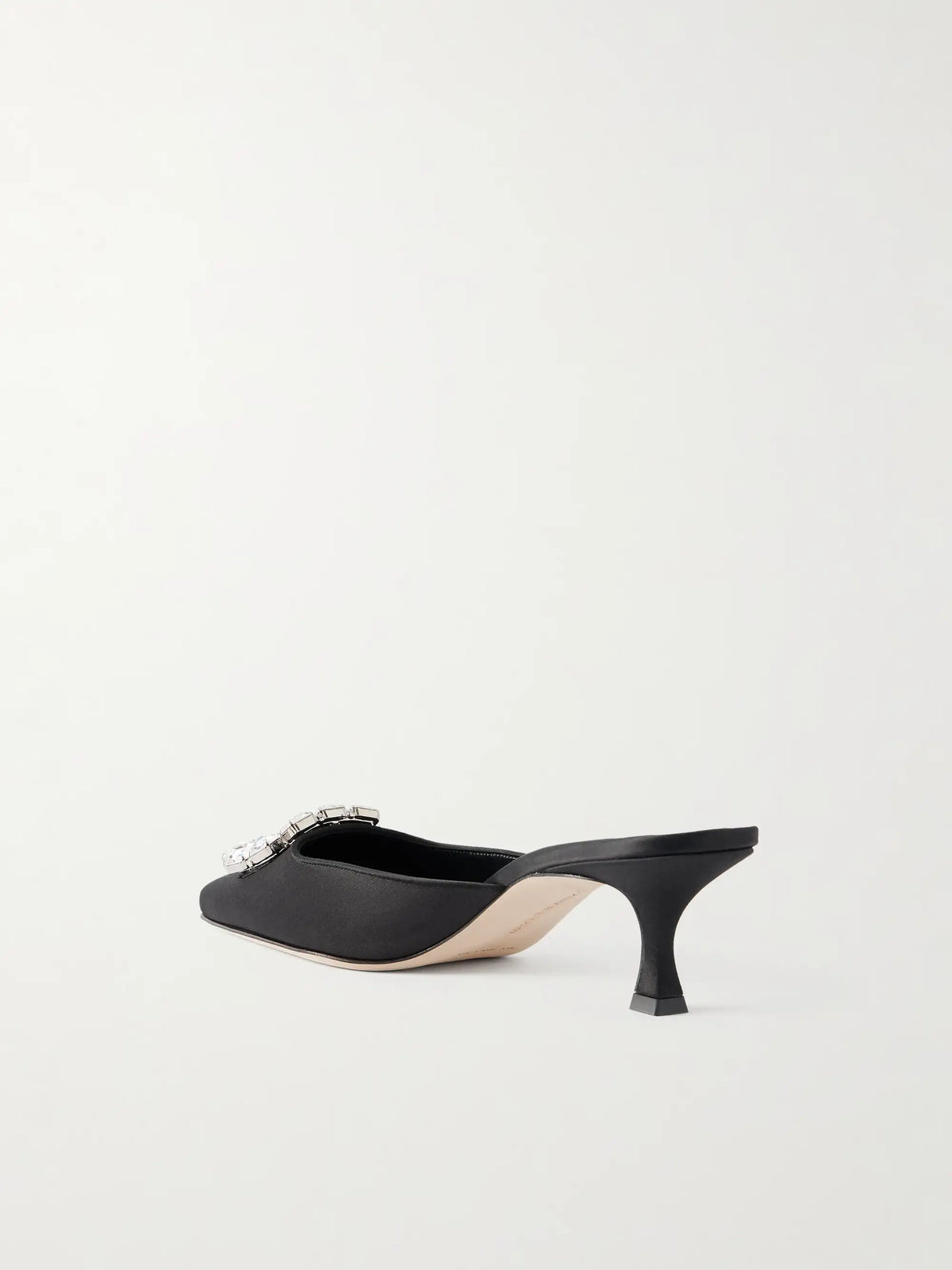 Mayjou 50 Crystal-embellished Satin Mules