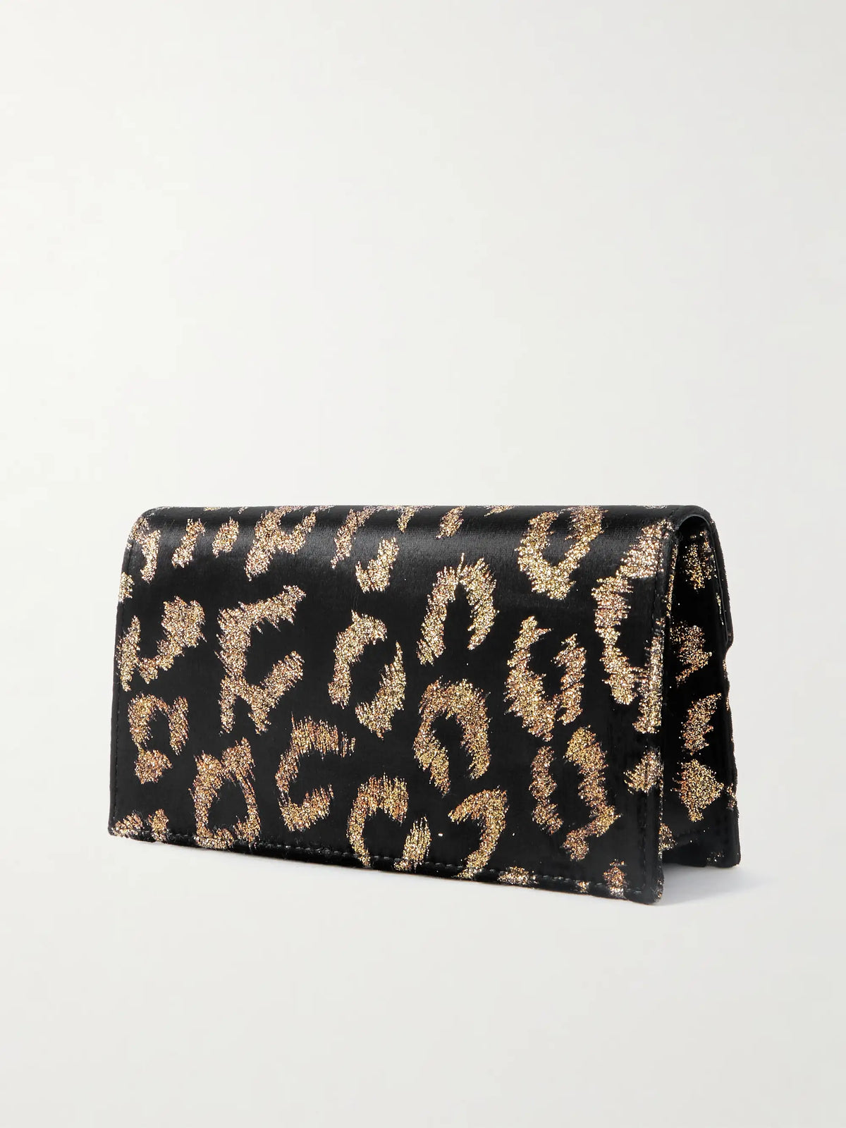 Loubi54 Embellished Metallic Velvet-jacquard Clutch