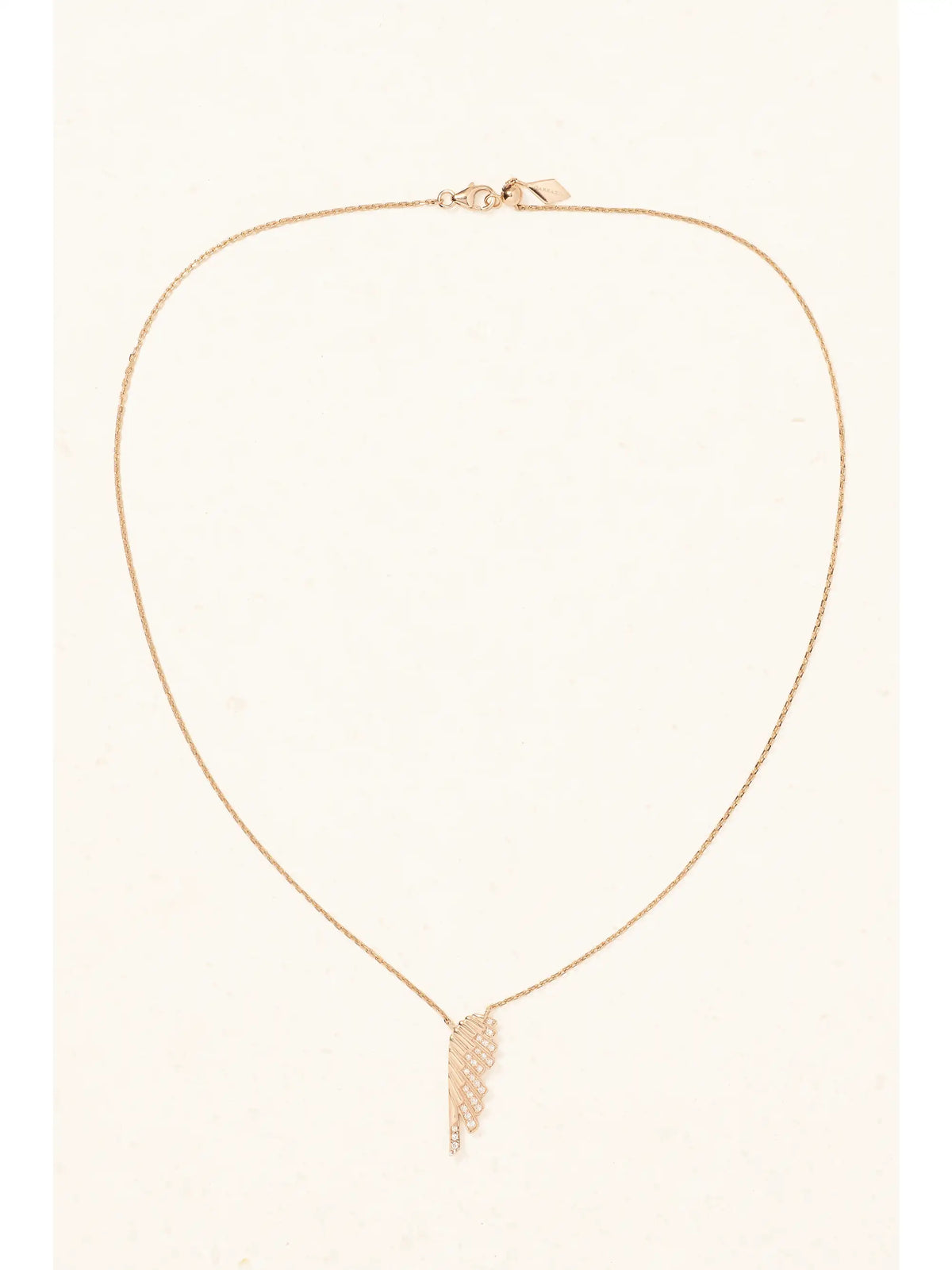 Wings Rising Mini Icon 18-karat Rose Gold Diamond Necklace