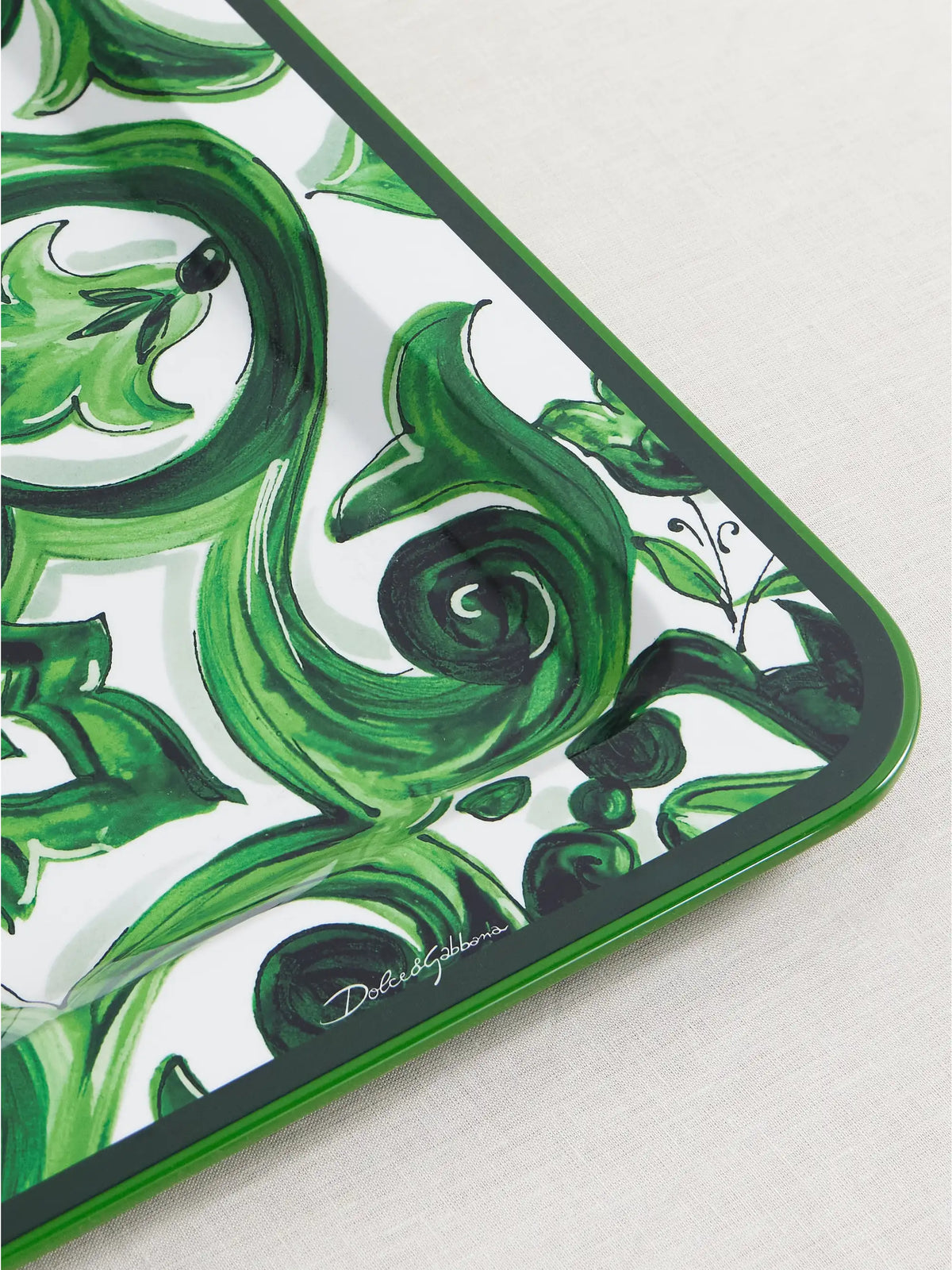 Painted Lacquered Wood Tray