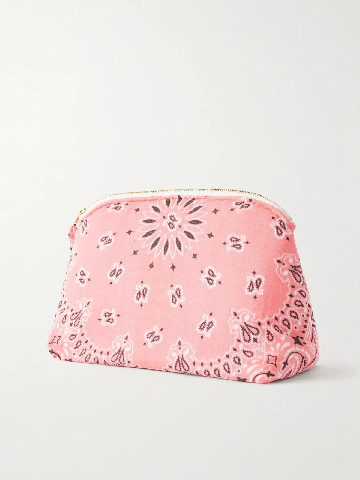 Coeur Vanity Embroidered Bandana-print Cotton Pouch