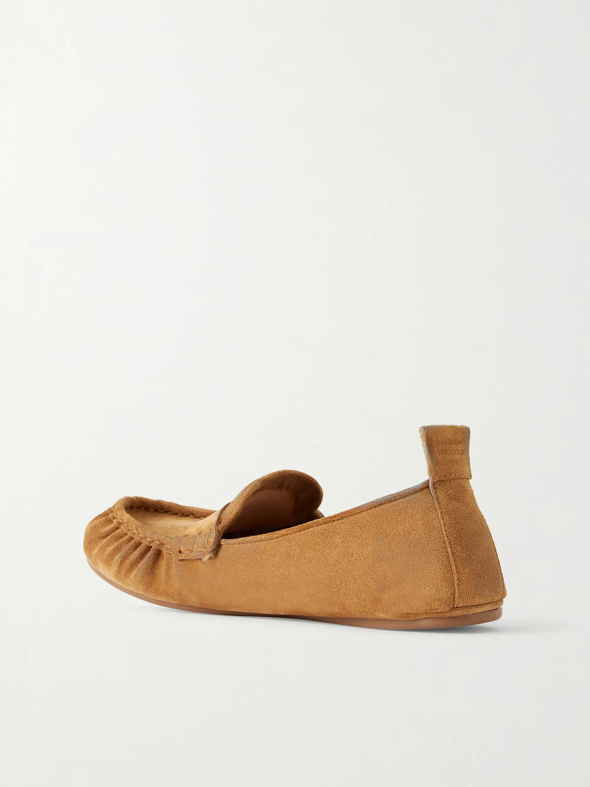 Distressed Suede Loafers