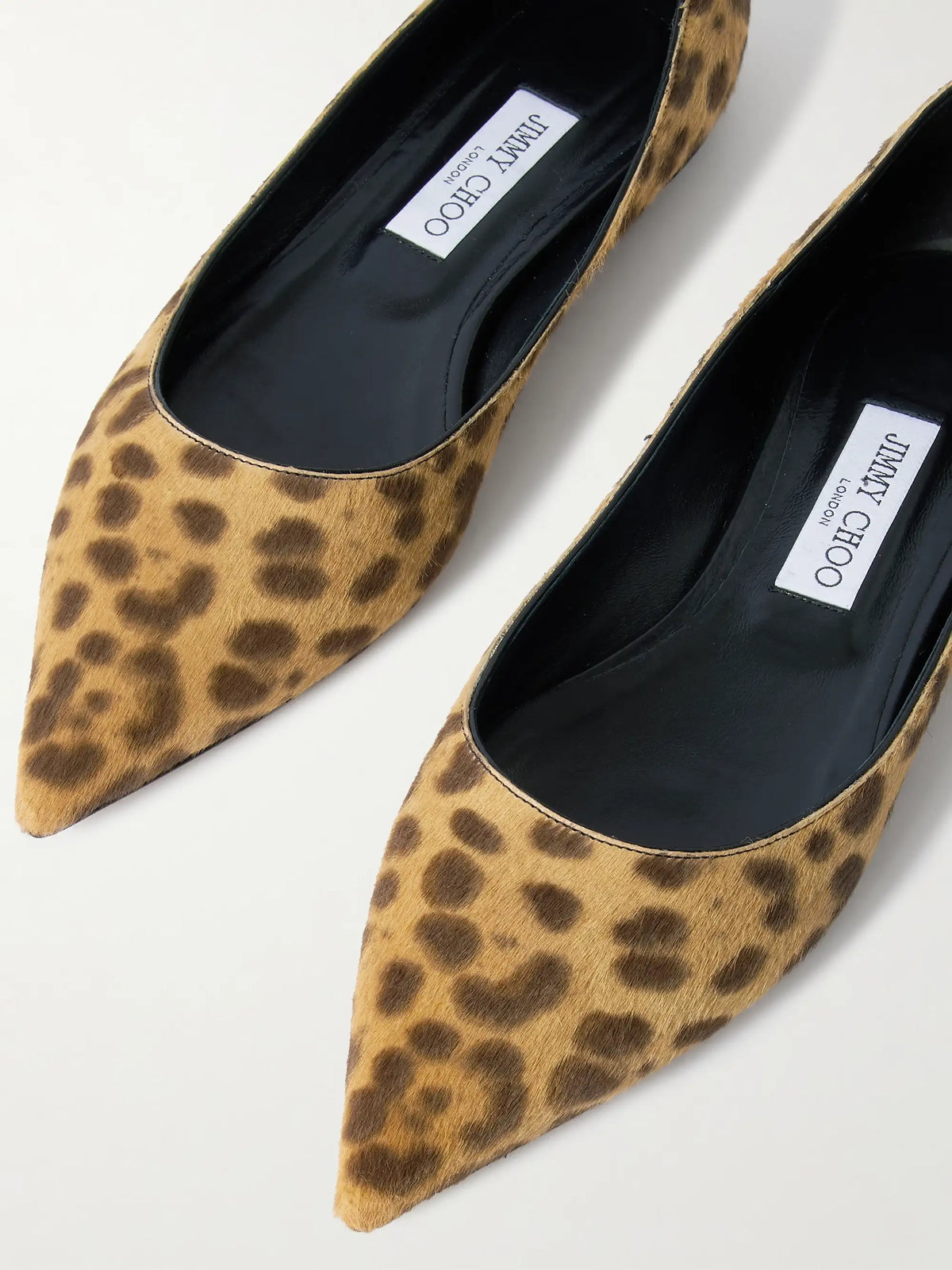 Love Leopard-print Pony Hair Ballet Flats