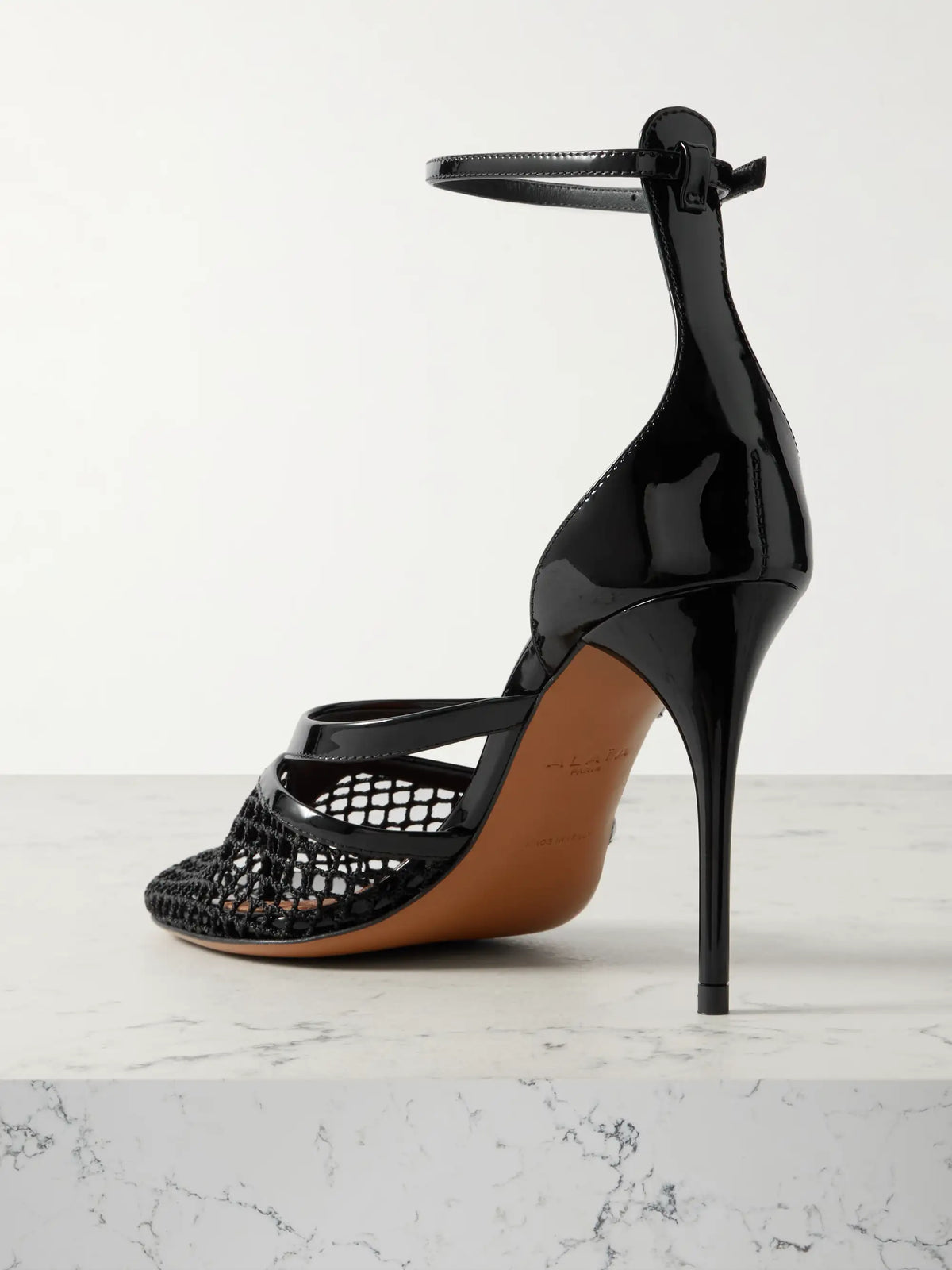 Patent-leather And Fishnet Pumps