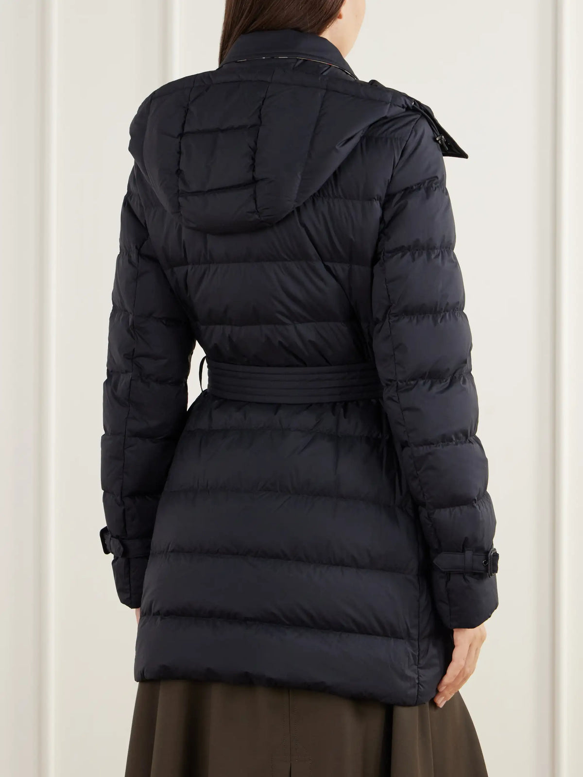 Burberry Audley Belted Double-breasted Quilted Shell Down Coat