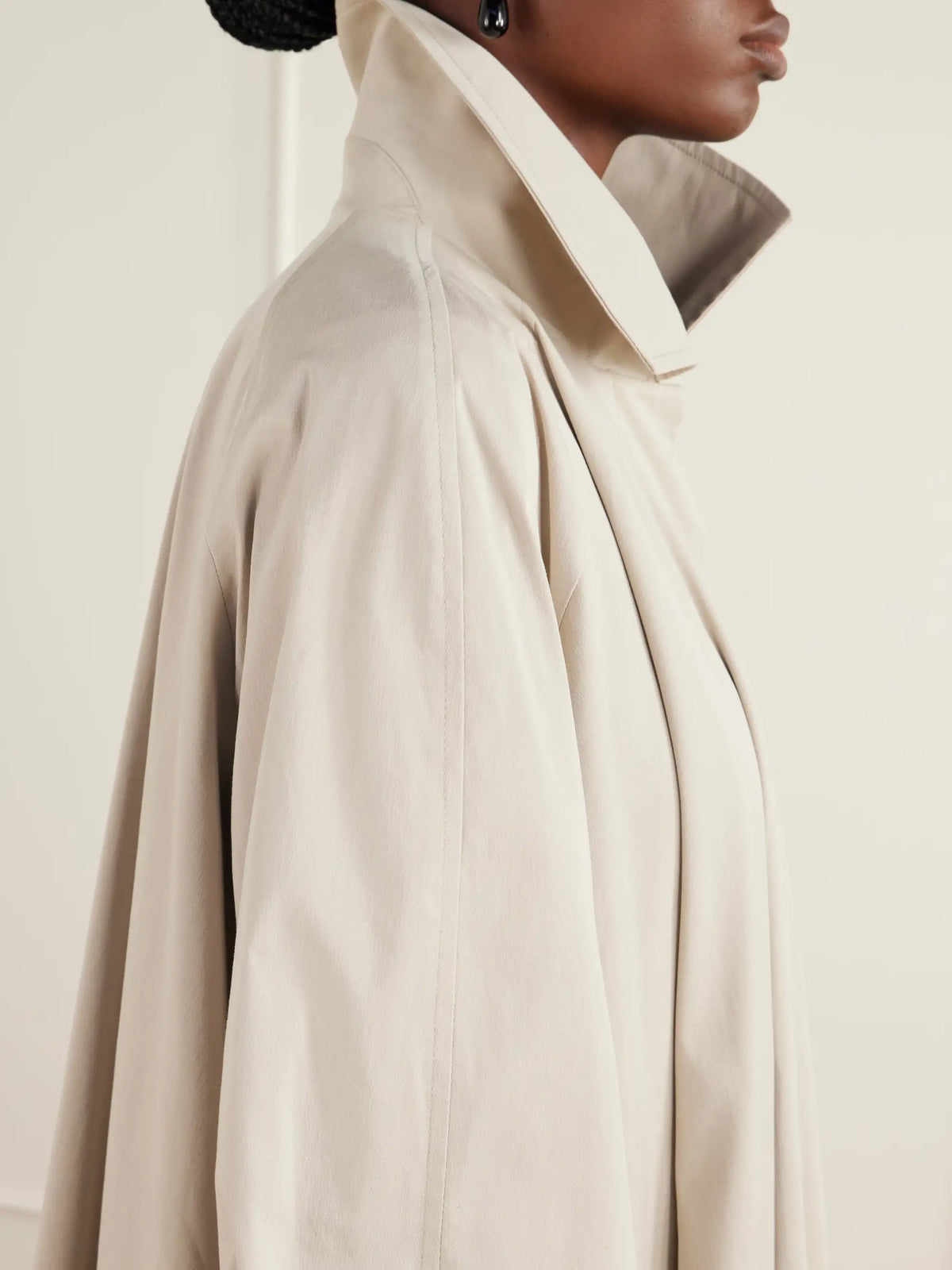 Nour Hammour Jane Graceful Pleated Cotton-blend Coat
