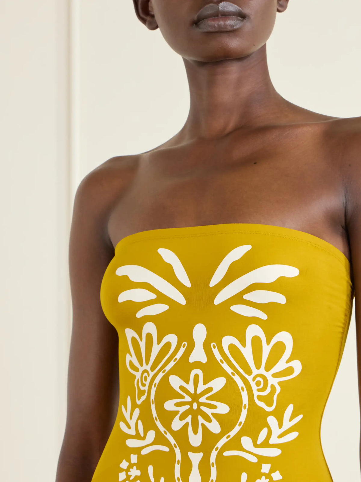 Maharani Strapless Printed Swimsuit
